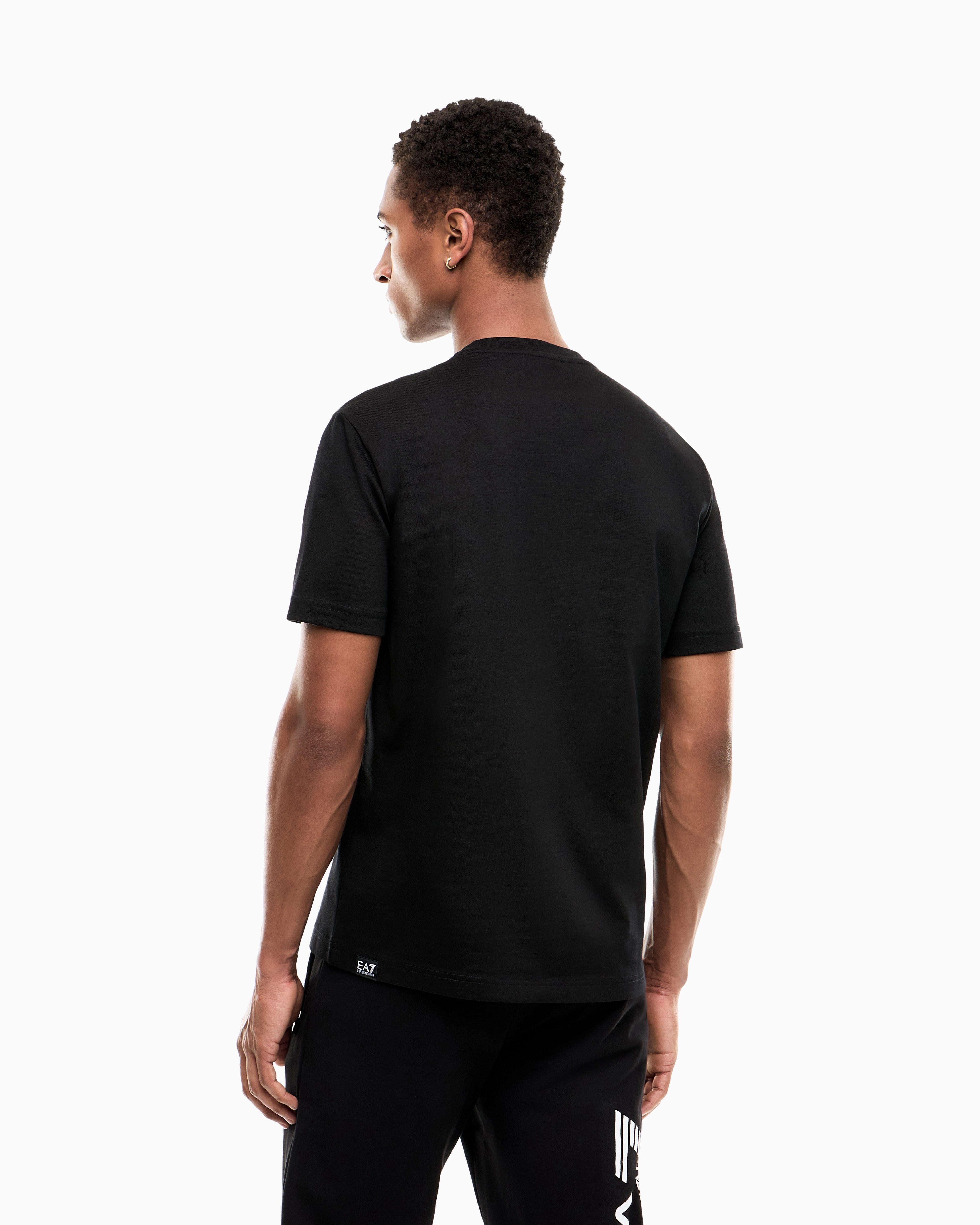 EA7 T-shirt Logo Series in cotton jersey with oversized logo