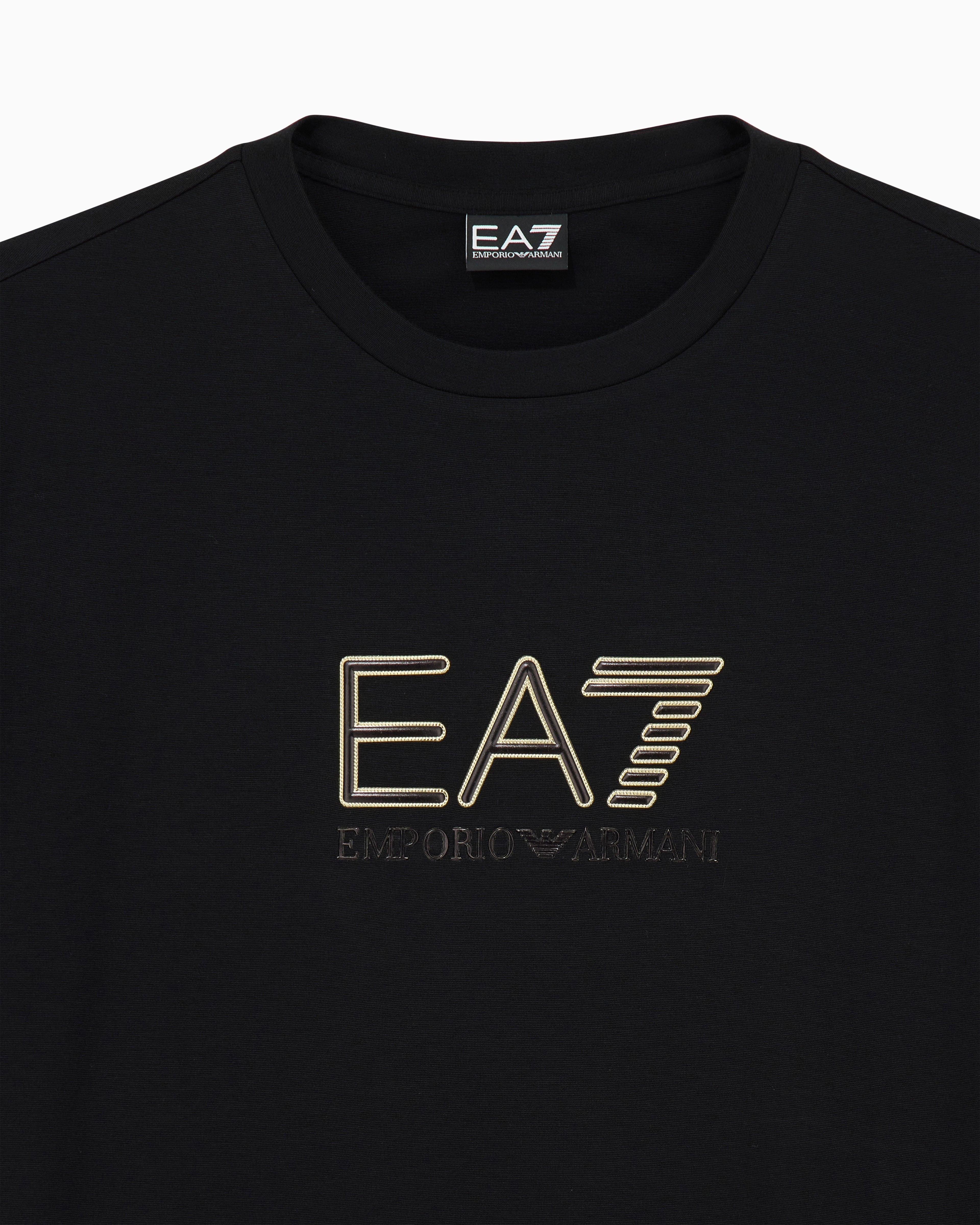 EA7 Regular fit t-shirt Premium Label in viscose with logo