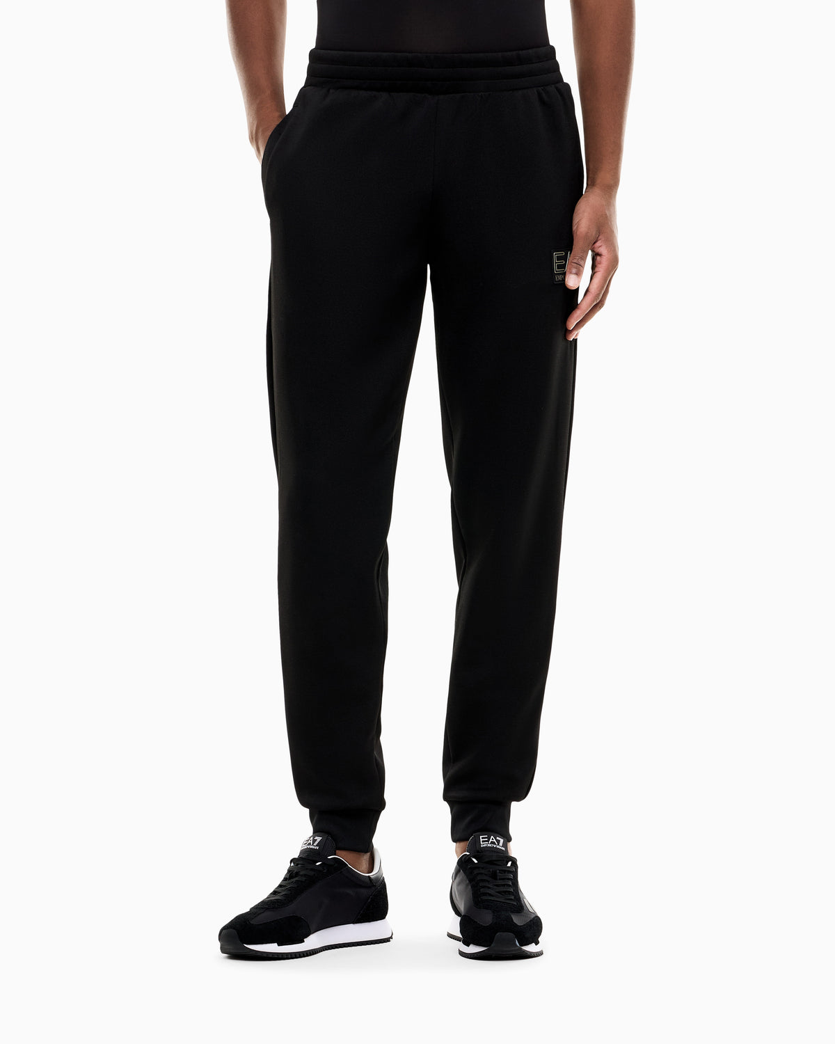 EA7 Slim-fit pants Premium Label in jersey with rib details