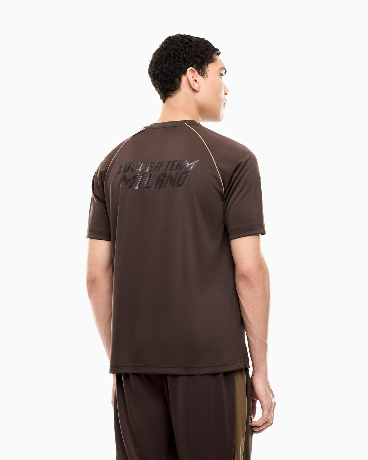 EA7 T-shirt Soccer regular fit in jersey with printed logo