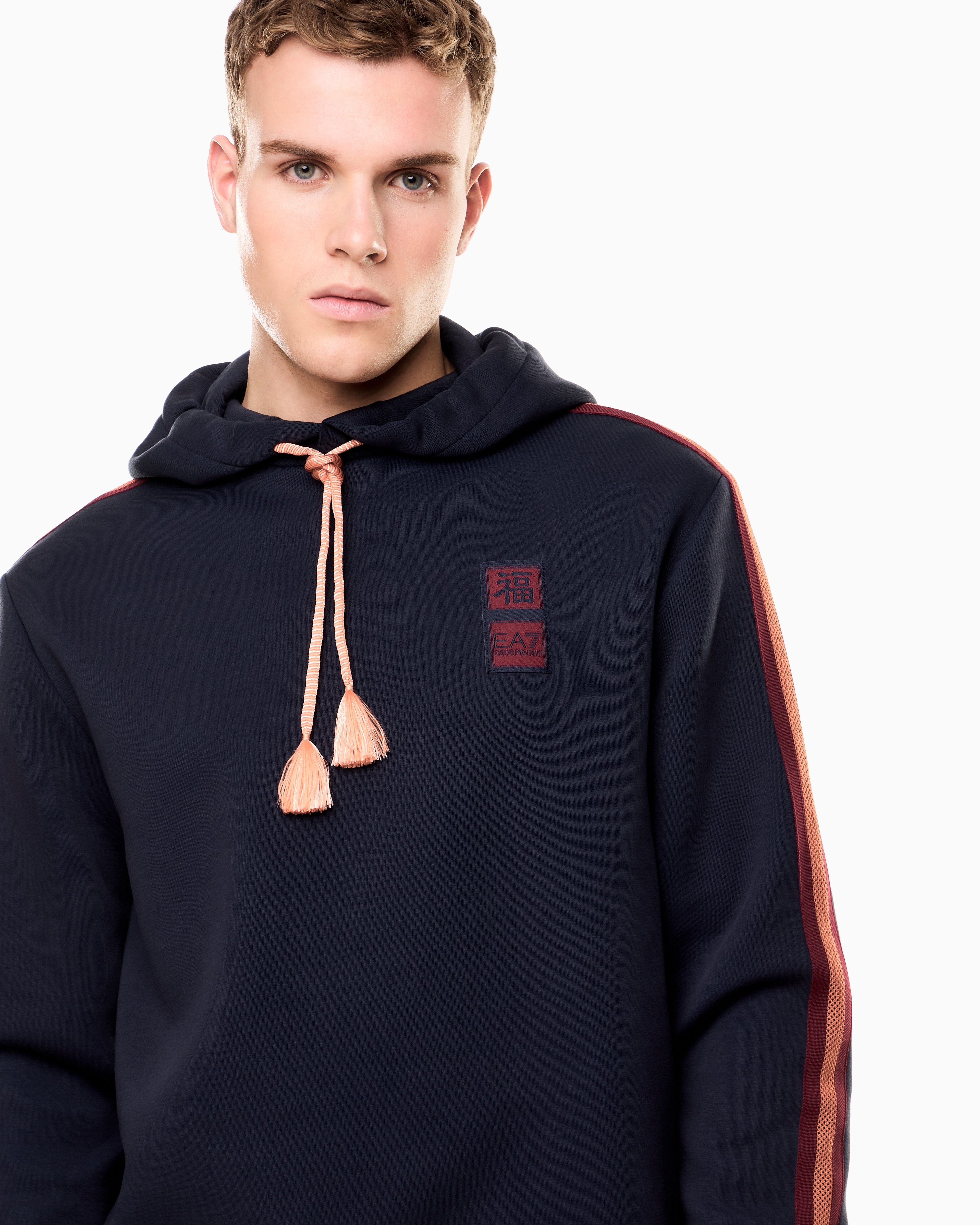 EA7 Lunar New Year jersey hooded sweatshirt