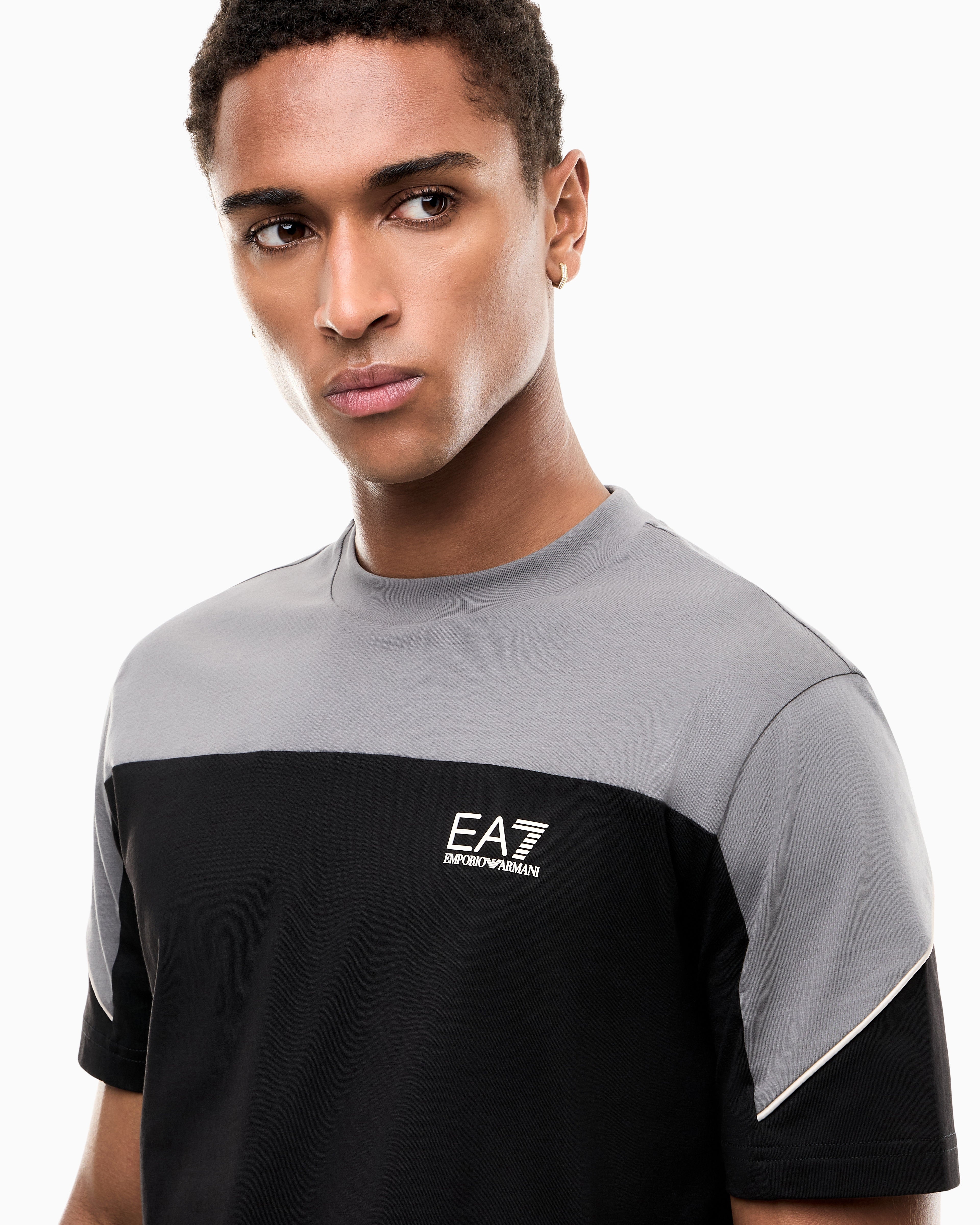 EA7 Regular fit t-shirt in cotton jersey