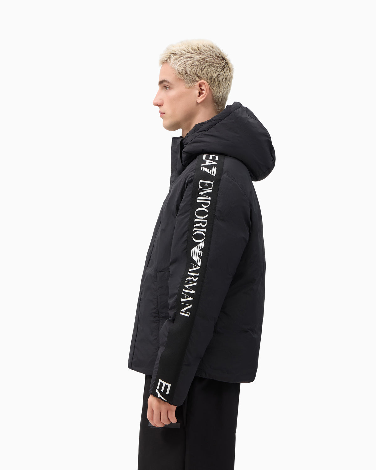 EA7 Oversized fit padded hooded bomber jacket with logo