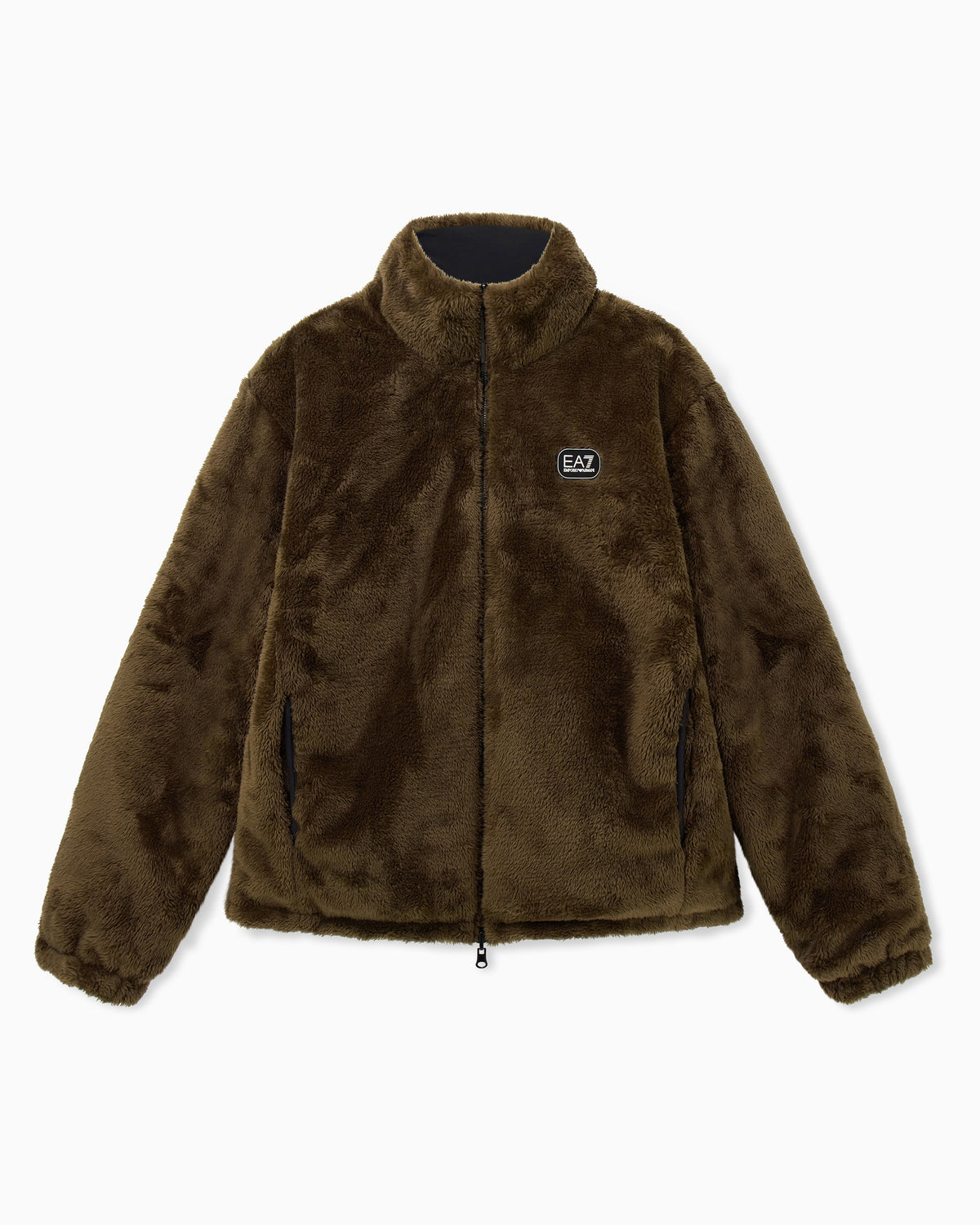 EA7 Reversible nylon and teddy jacket