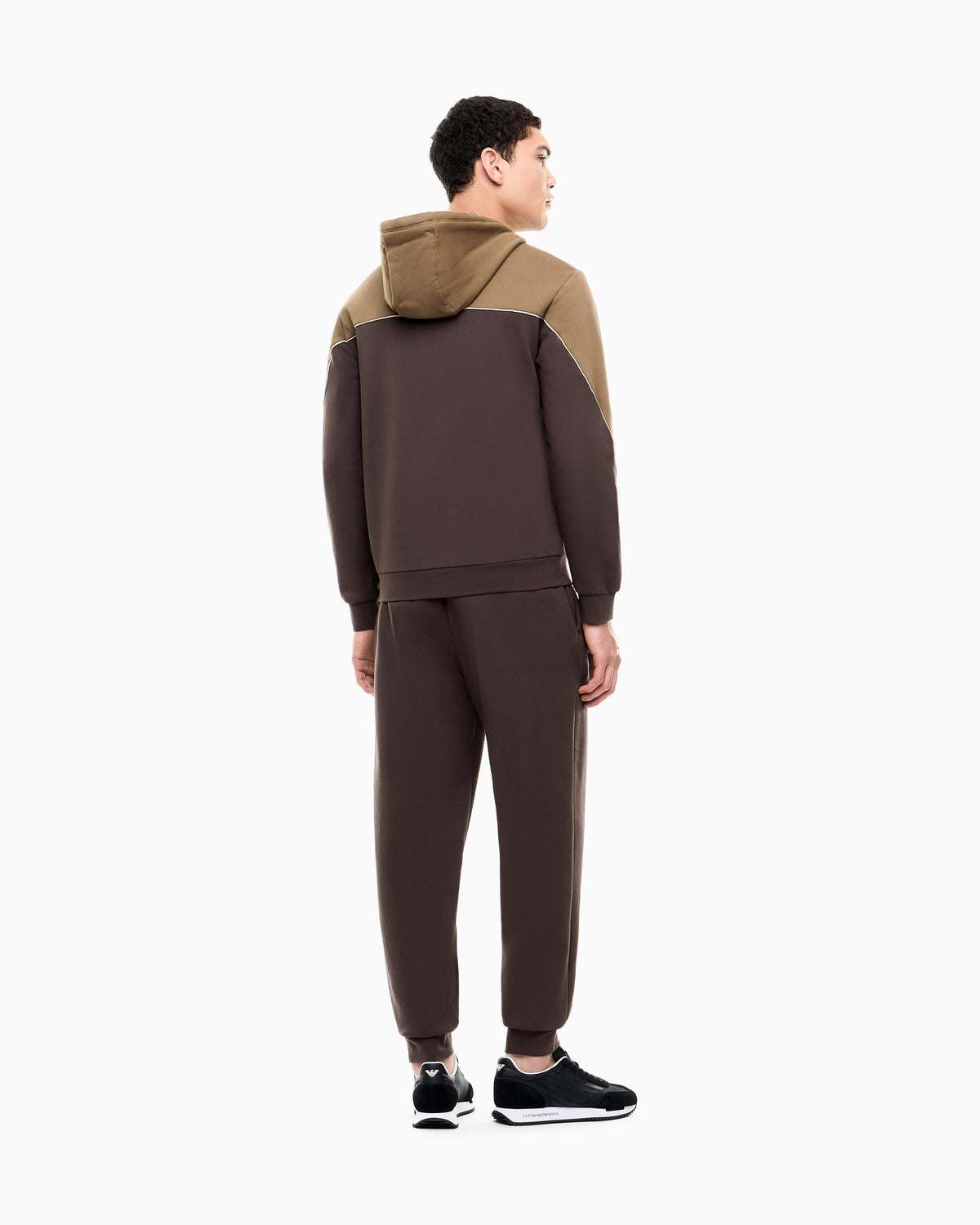 EA7 Tracksuit regular fit cotton jersey with hood and zip