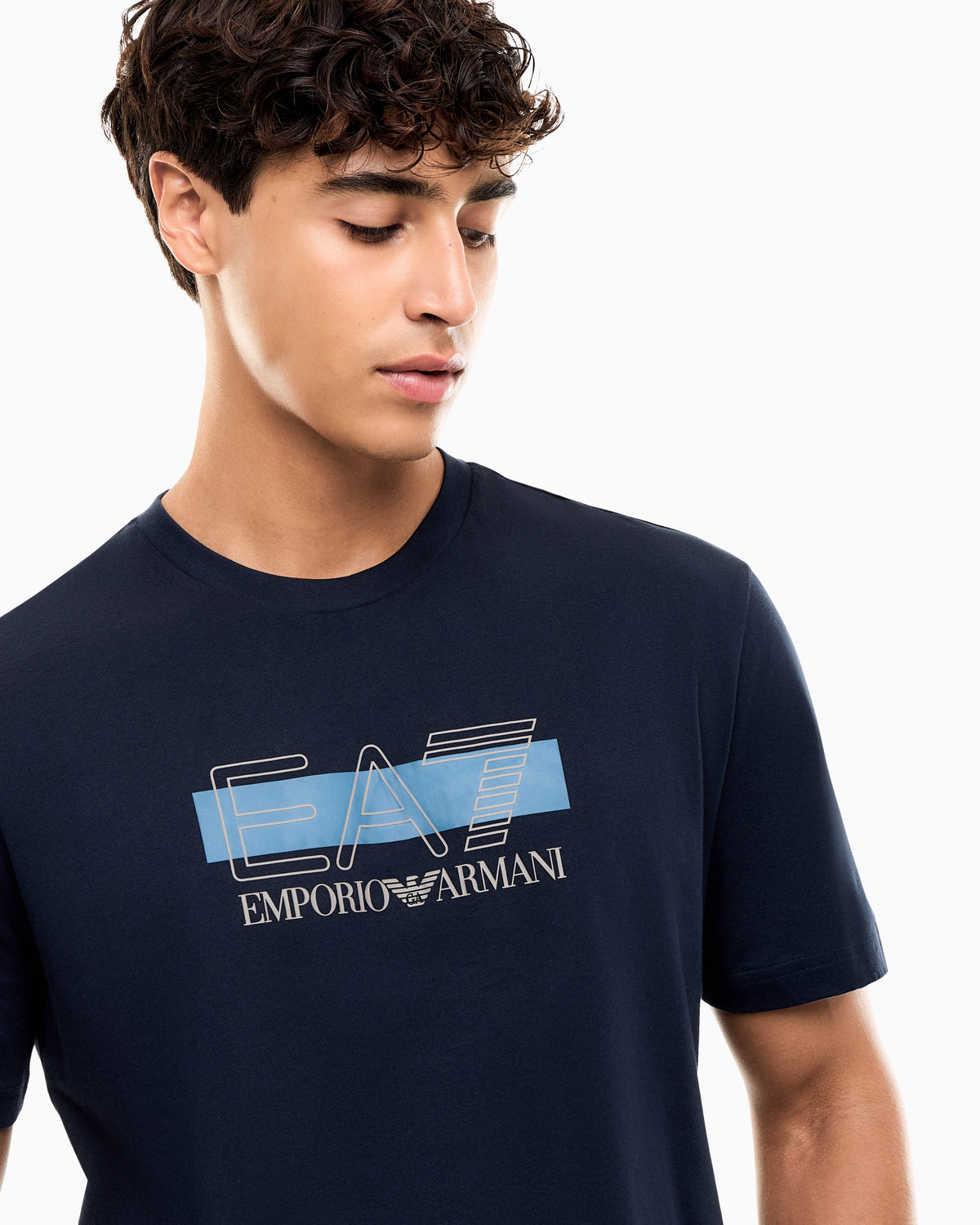 EA7 T-shirt Visibility regular fit in cotton jersey