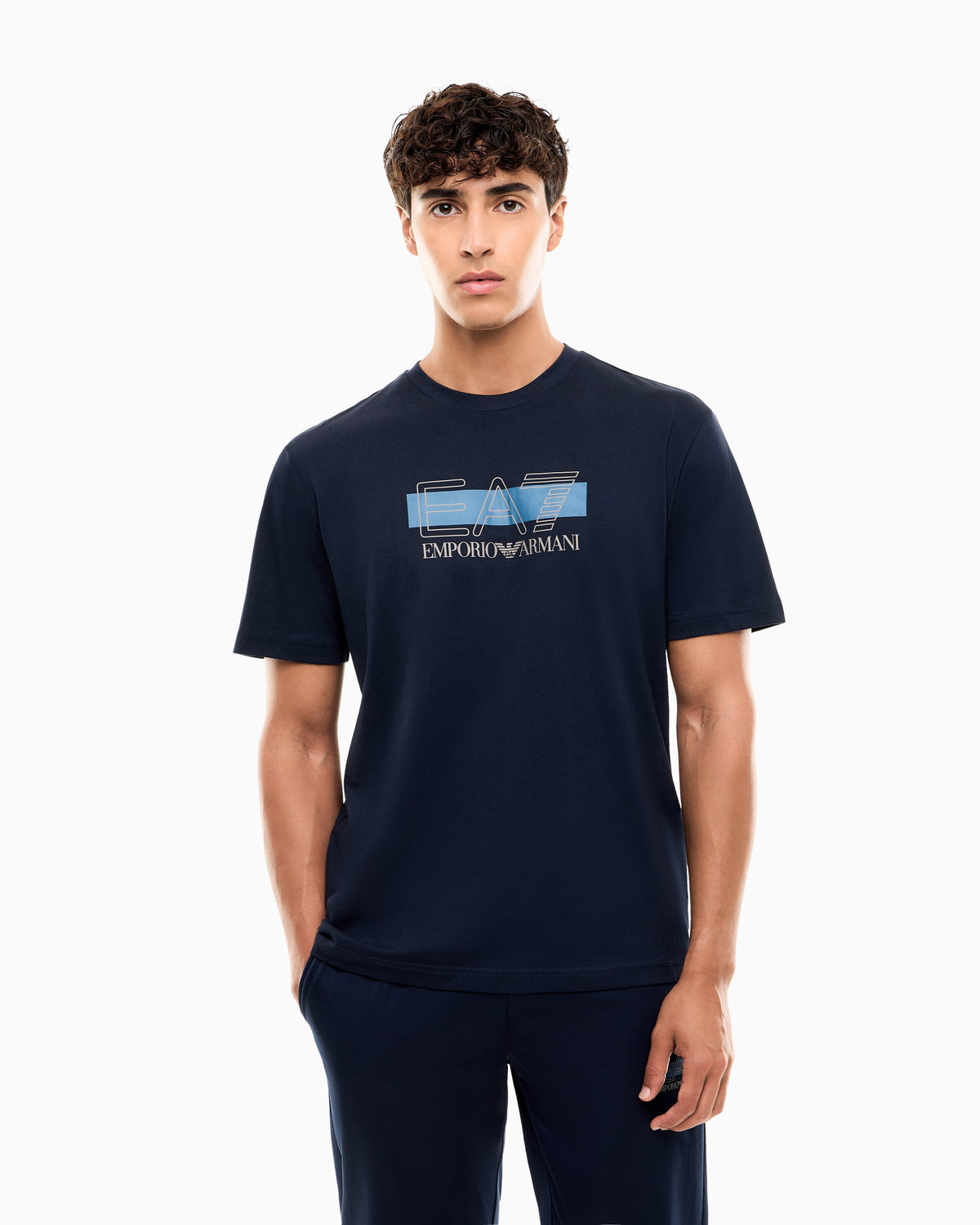 EA7 T-shirt Visibility regular fit in cotton jersey
