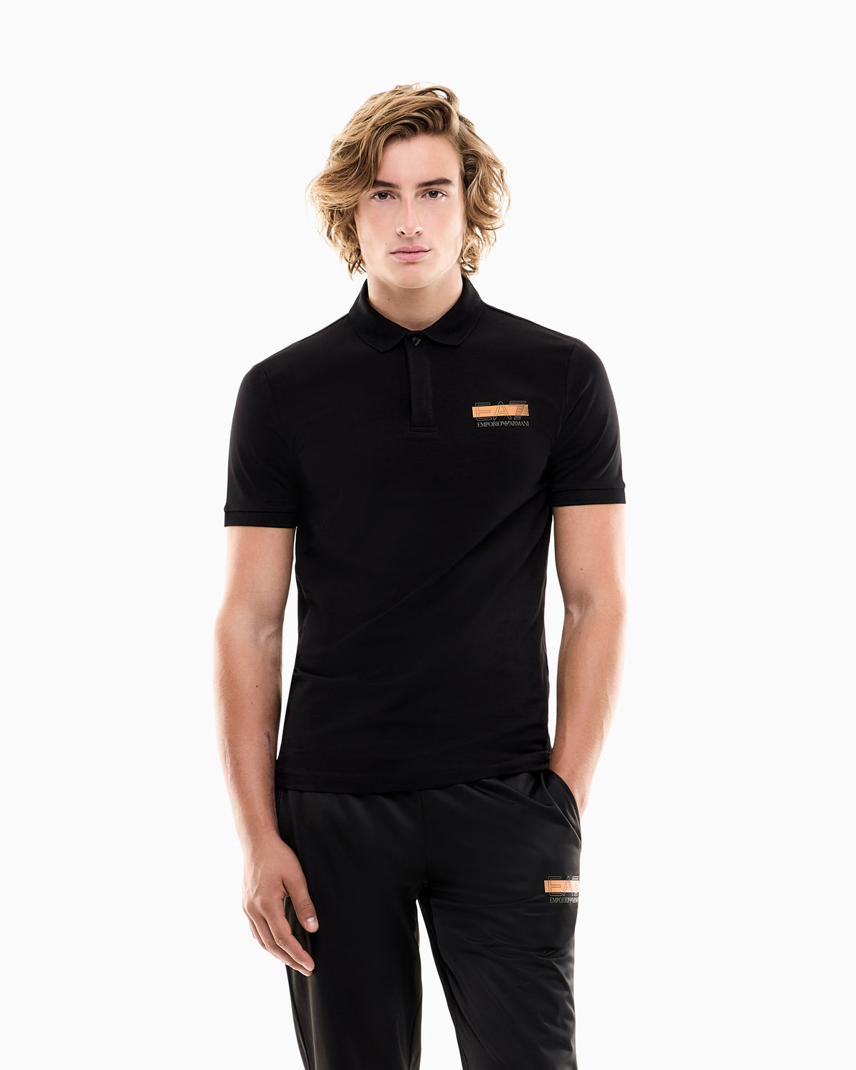 EA7 Slim fit polo shirt Visibility in cotton jersey