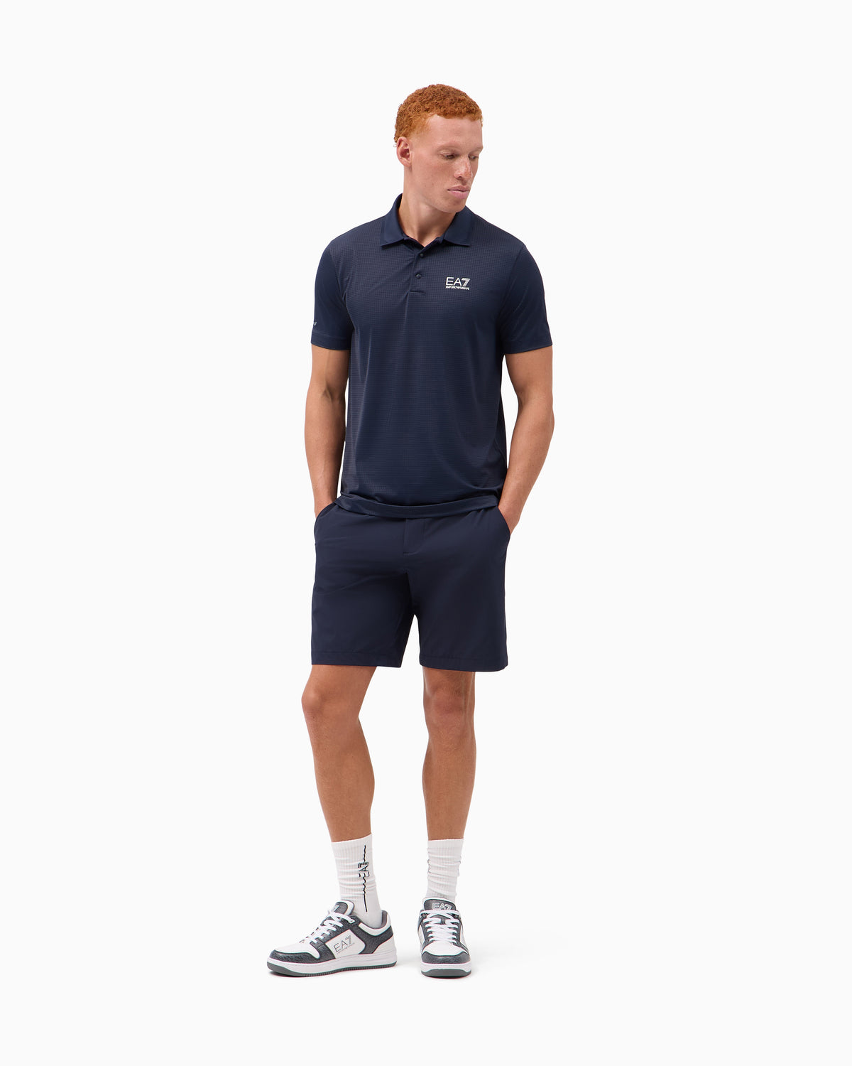 EA7 Regular fit polo shirt Golf Pro in stretch jersey