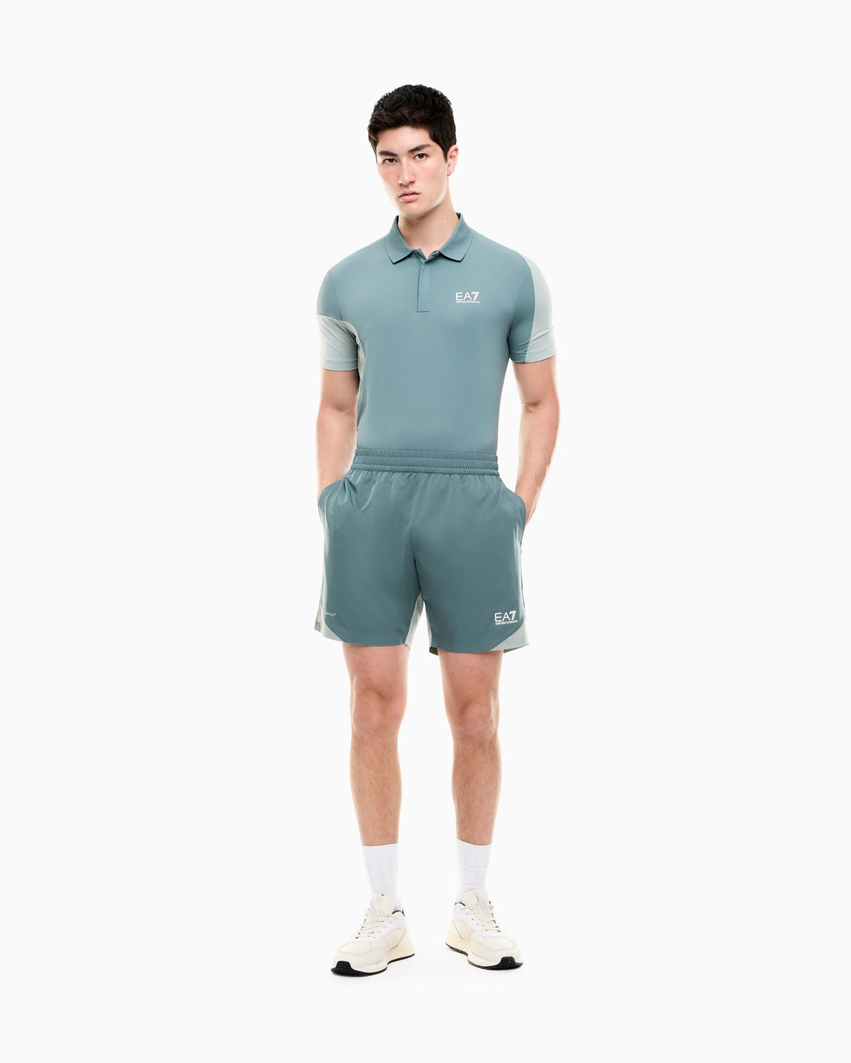 EA7 Color block Tennis Pro shorts in VENTUS7 technical fabric