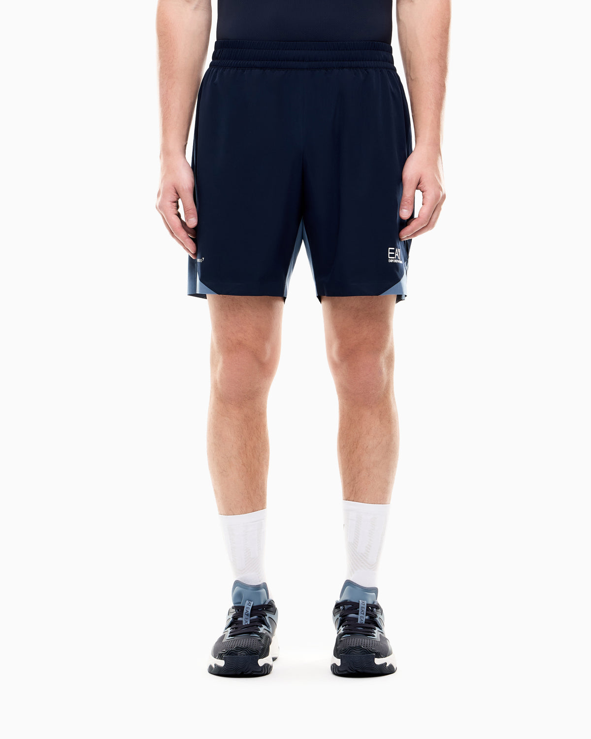 EA7 Color block Tennis Pro shorts in VENTUS7 technical fabric
