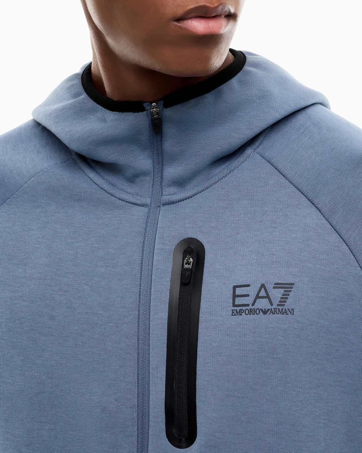 EA7 Zip hoodie Natural Ventus 7 regular fit