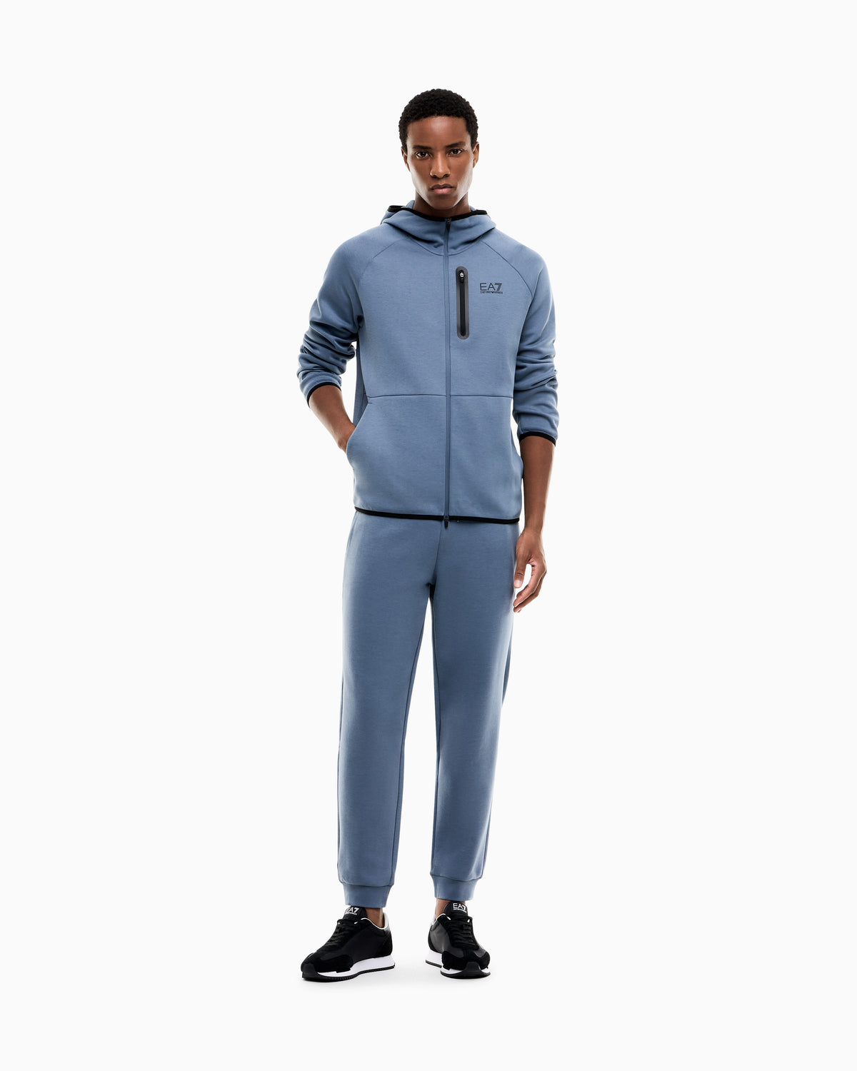 EA7 Zip hoodie Natural Ventus 7 regular fit