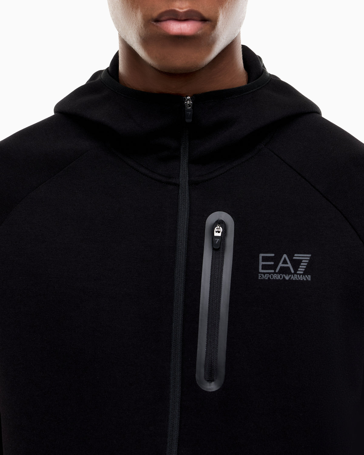 EA7 Zip hoodie Natural Ventus 7 regular fit