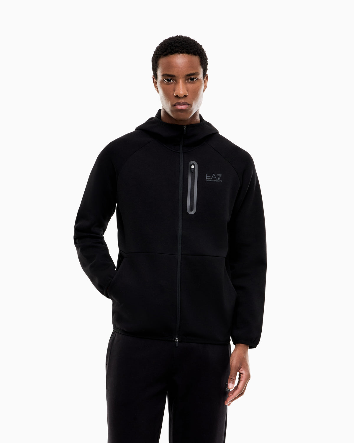 EA7 Zip hoodie Natural Ventus 7 regular fit