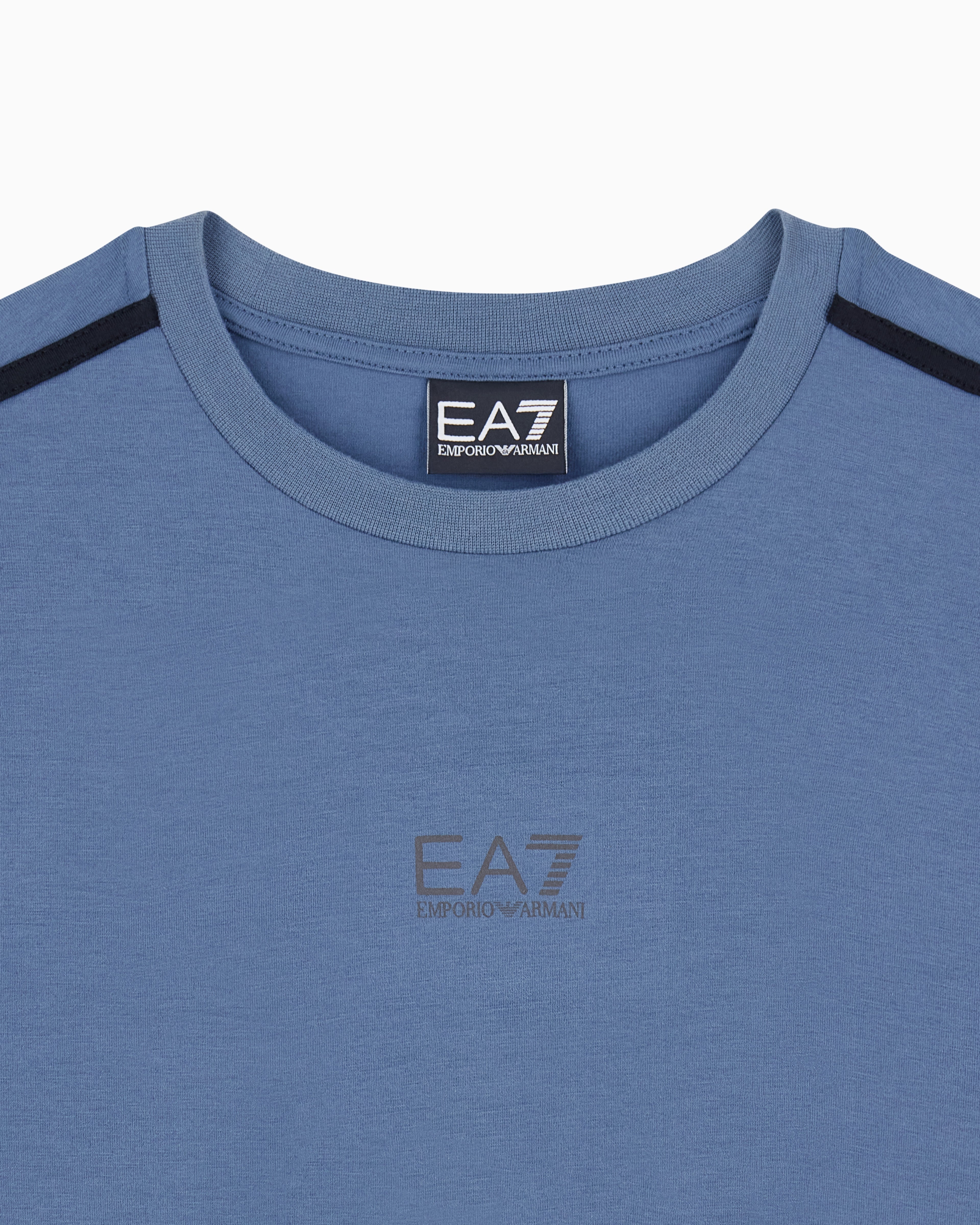 EA7 T-shirt Natural Ventus 7 in regular fit jersey