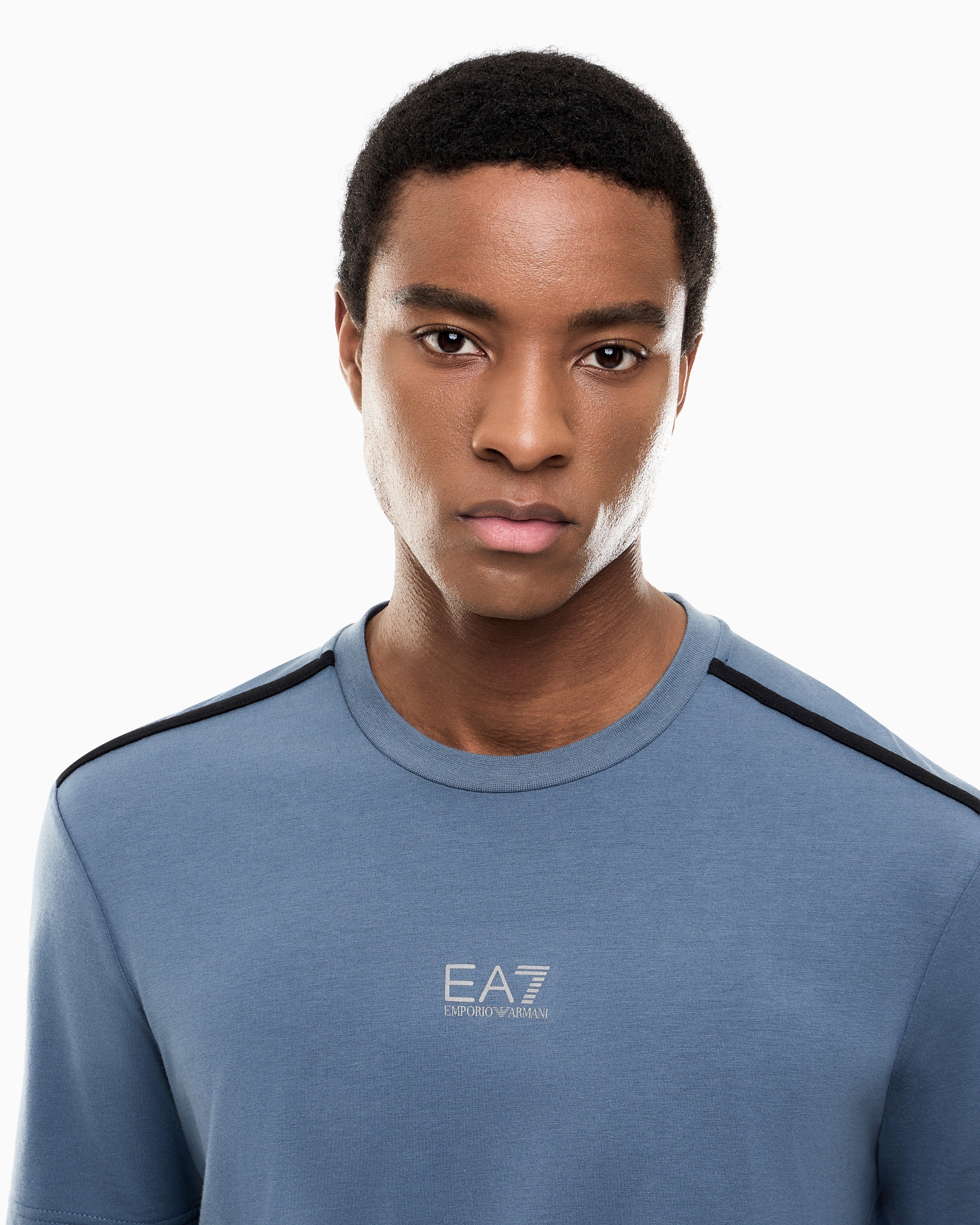 EA7 T-shirt Natural Ventus 7 in regular fit jersey