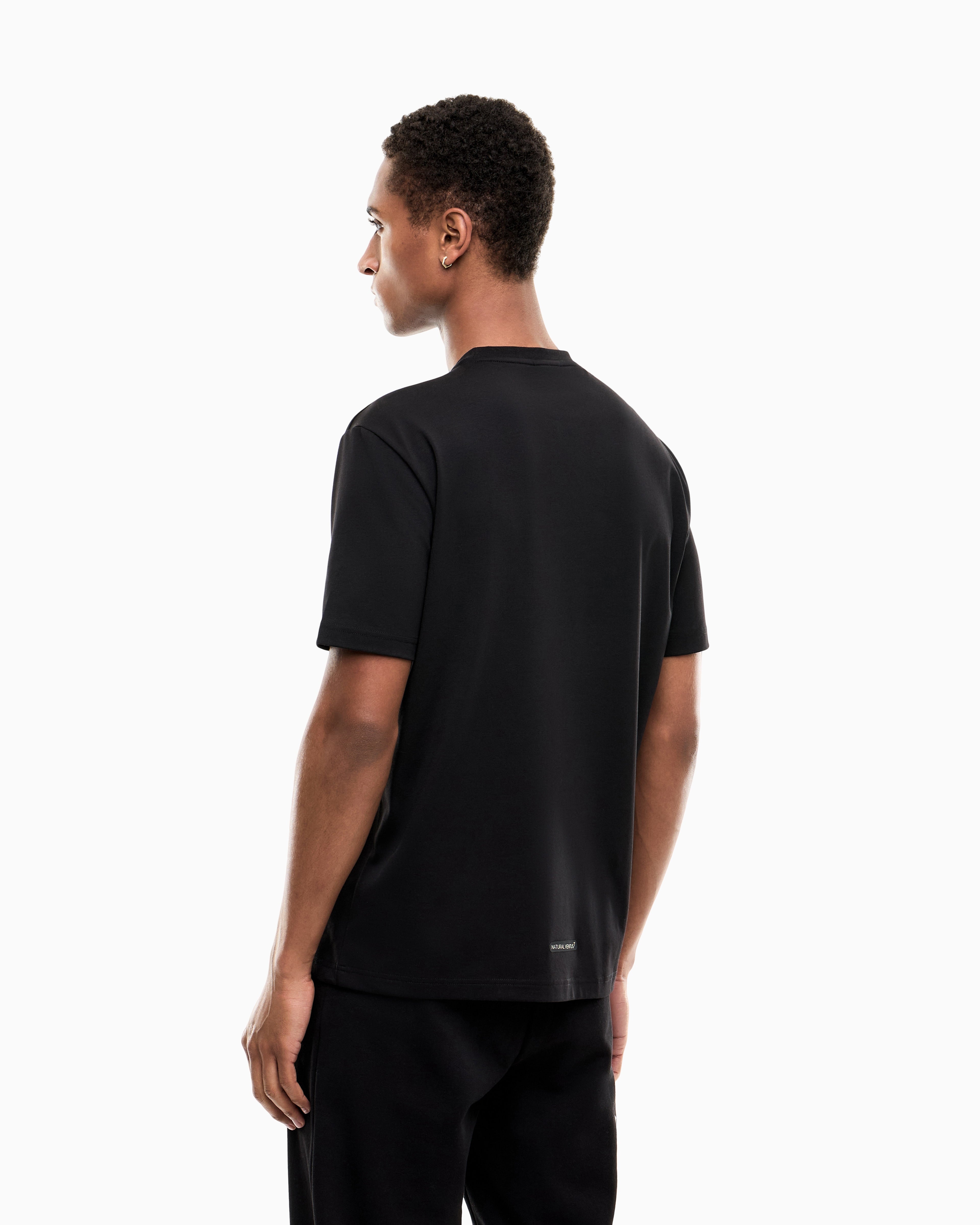 EA7 T-shirt Natural Ventus 7 in regular fit jersey