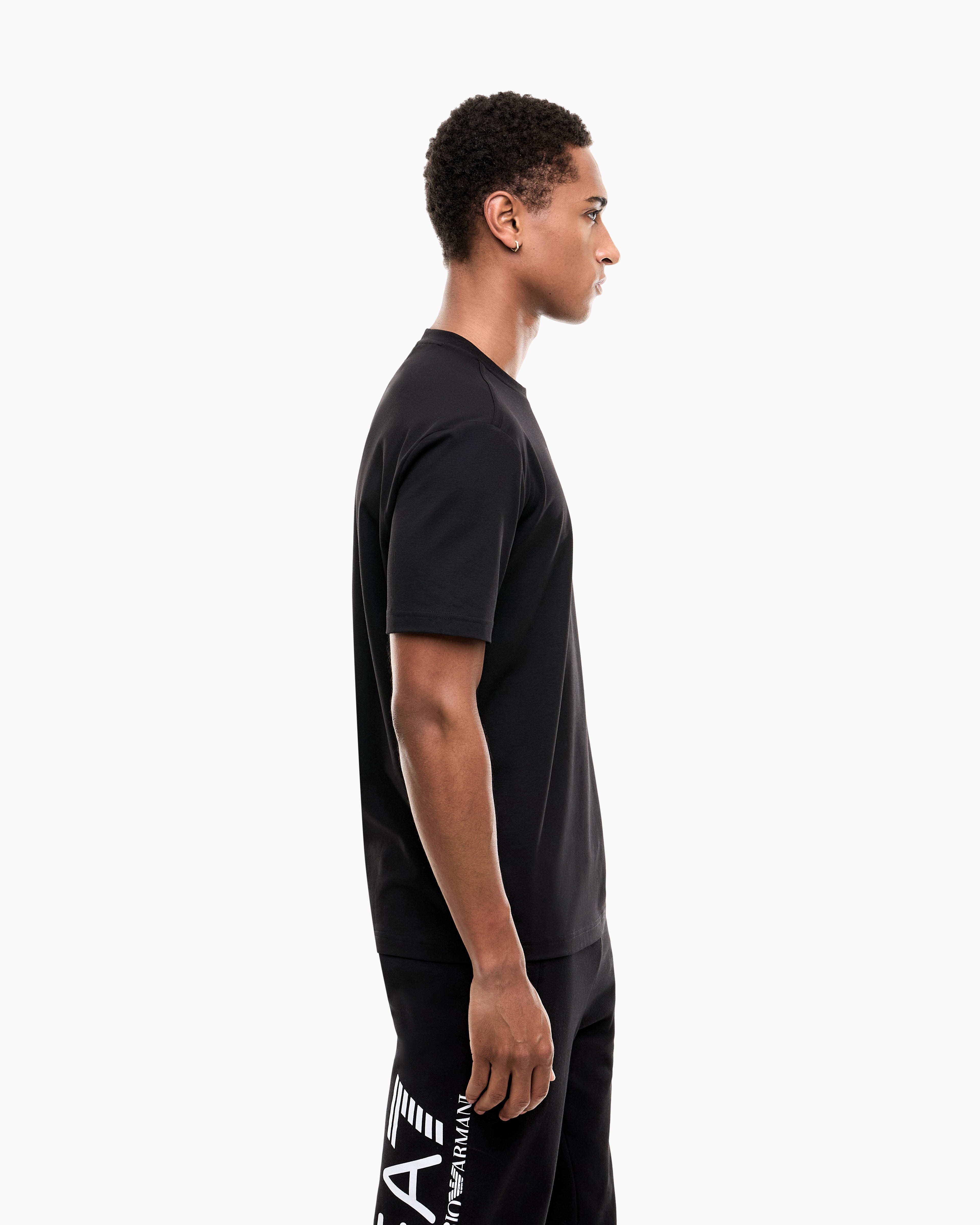 EA7 T-shirt Natural Ventus 7 in regular fit jersey