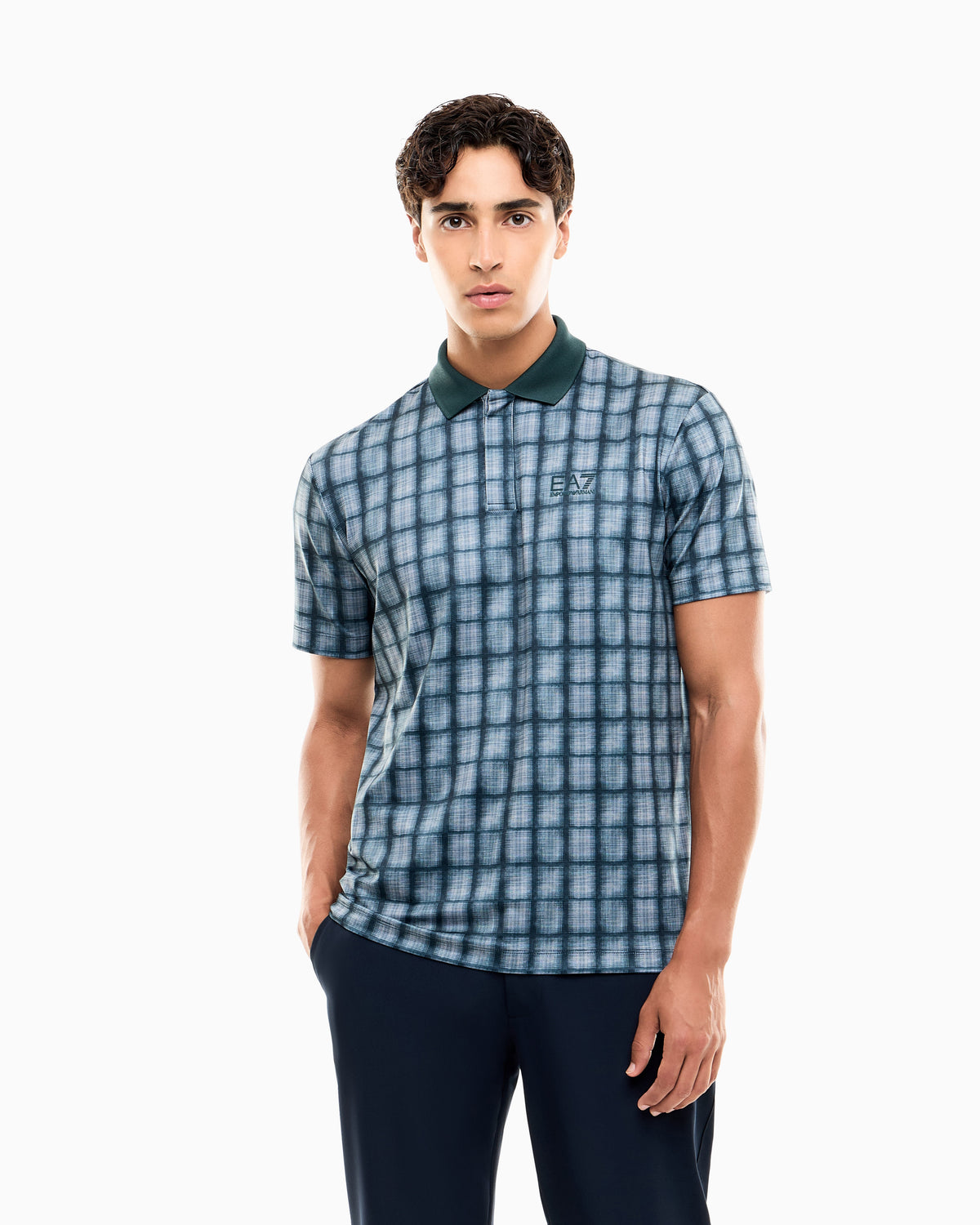 EA7 Polo shirt Golf Pro in jersey with graphic print