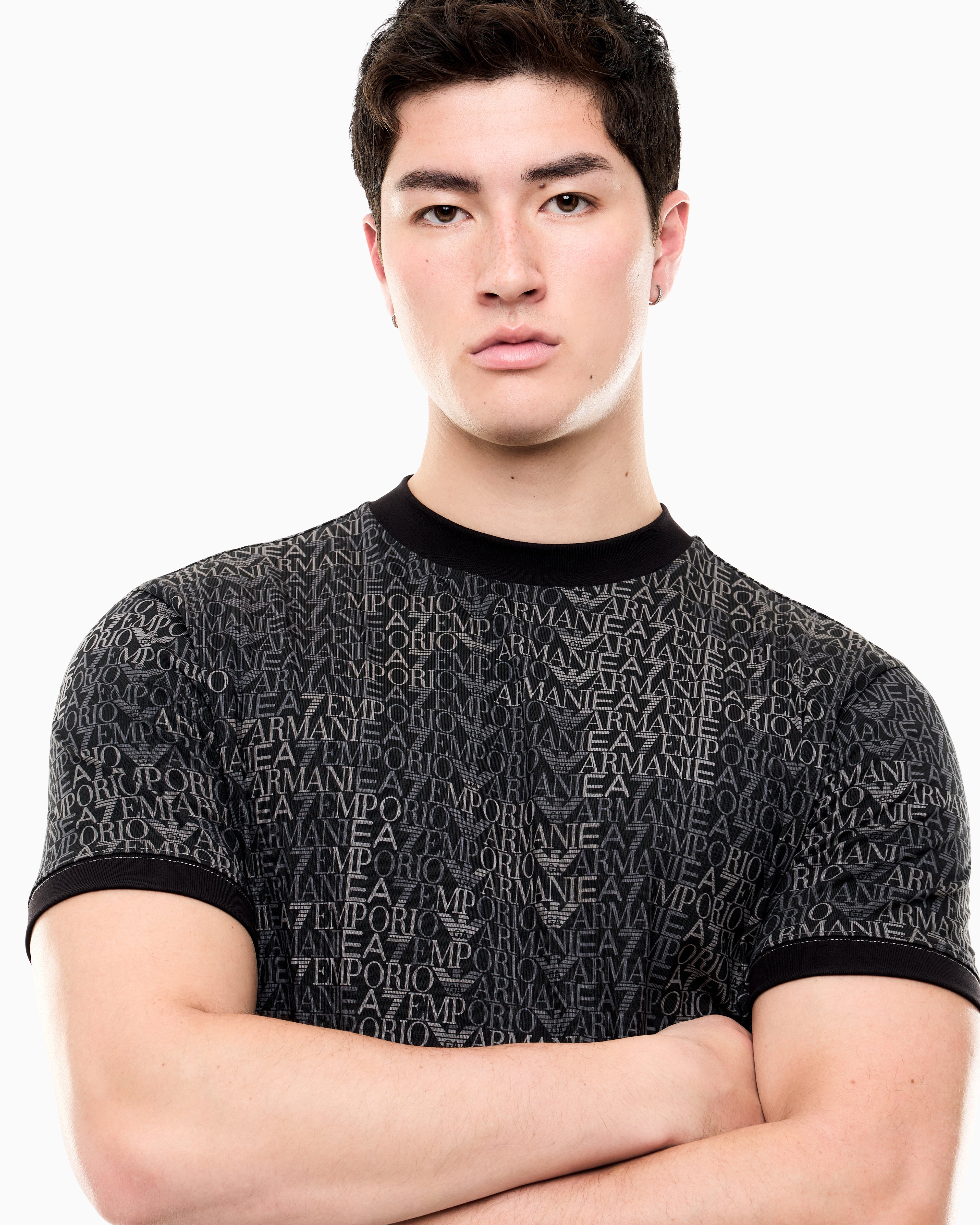 EA7 T-shirt Logo Series regular fit cotton jersey