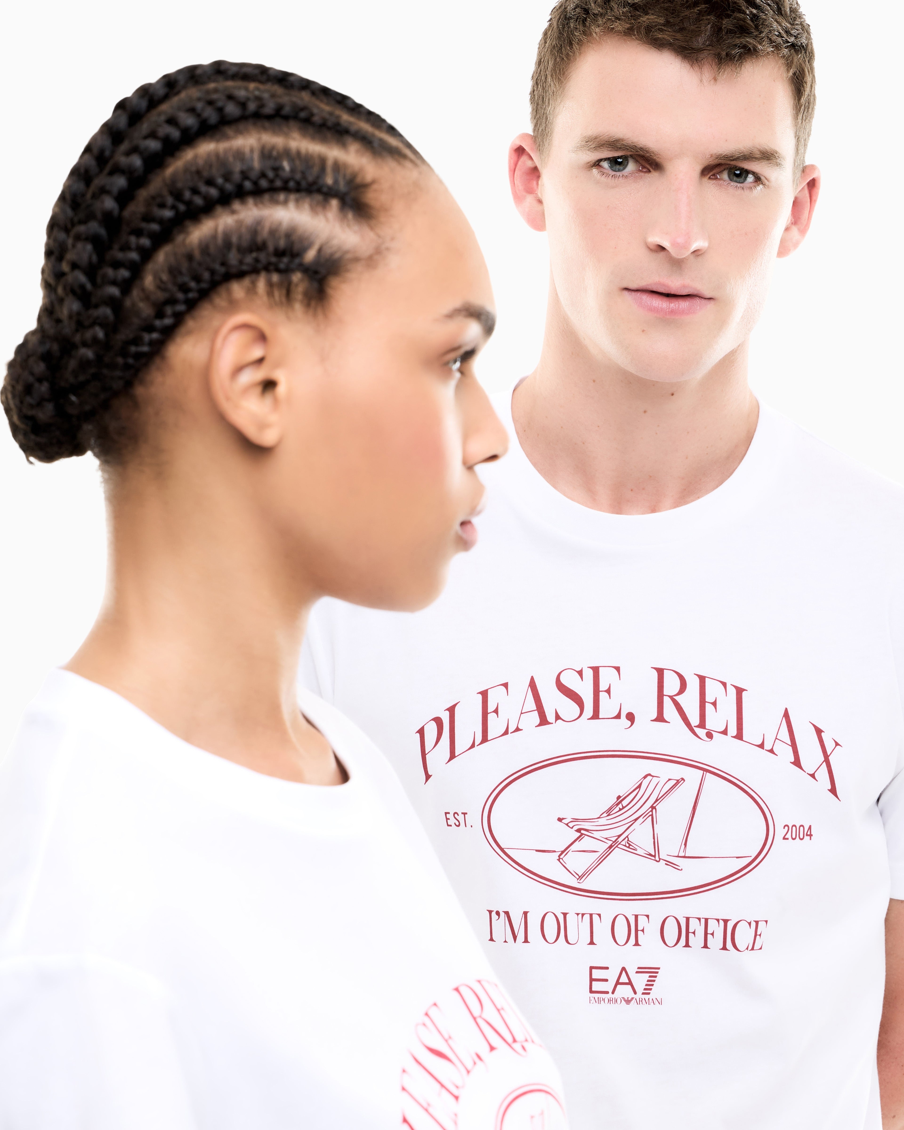EA7 Pure cotton T-shirt with print