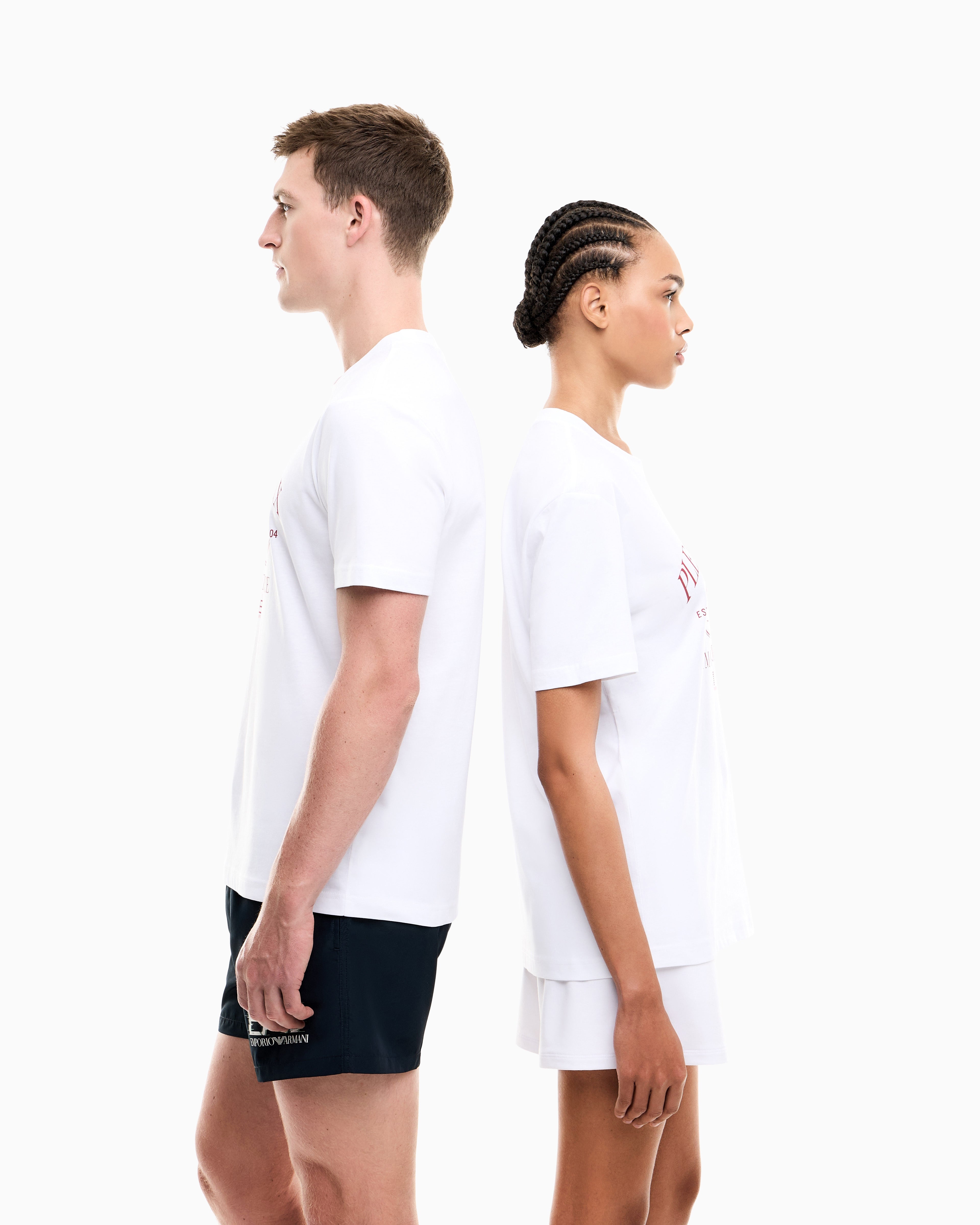 EA7 Pure cotton T-shirt with print