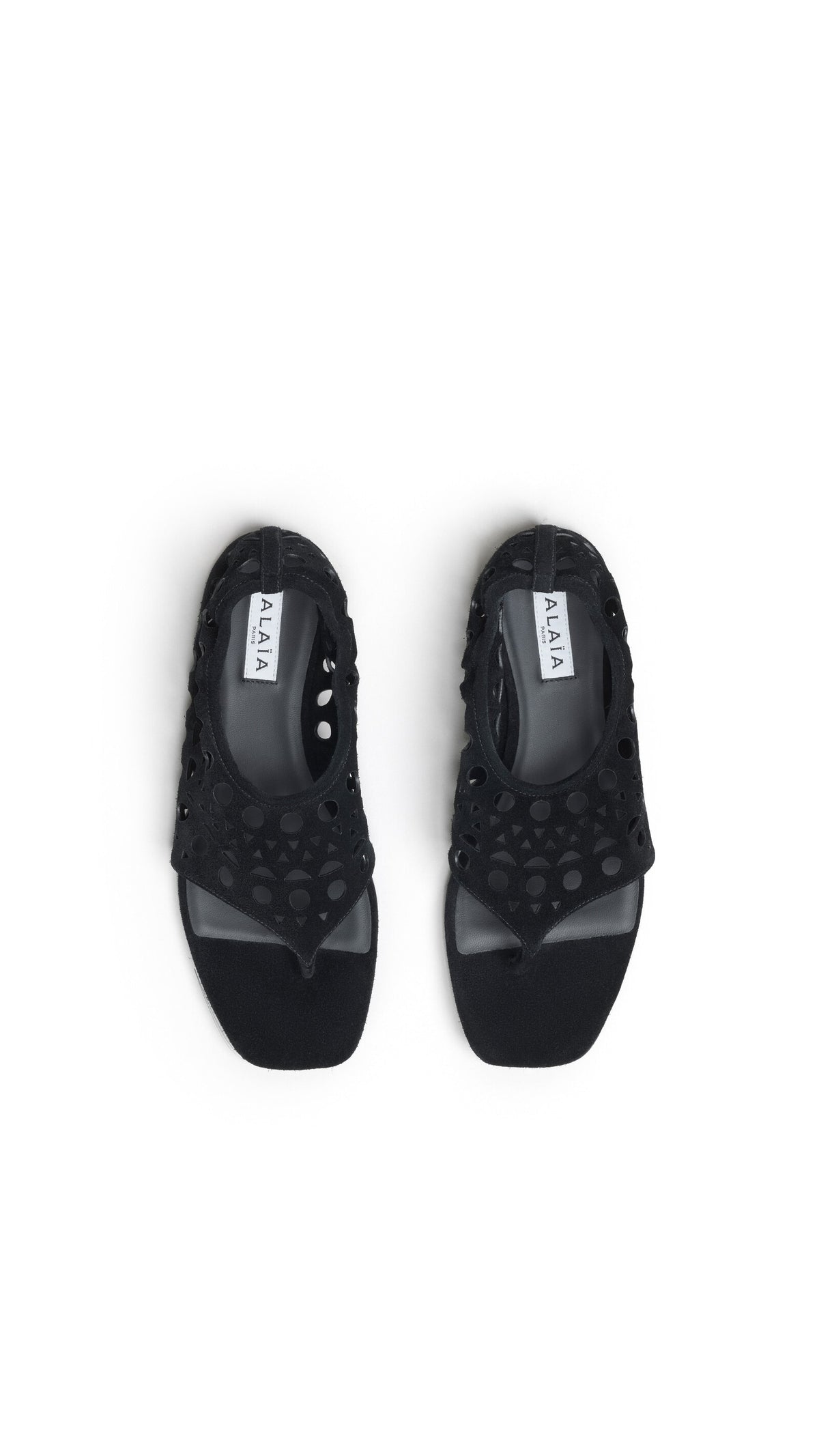 Alaïa Vienne Thong Sandals In Velvet Calfskin