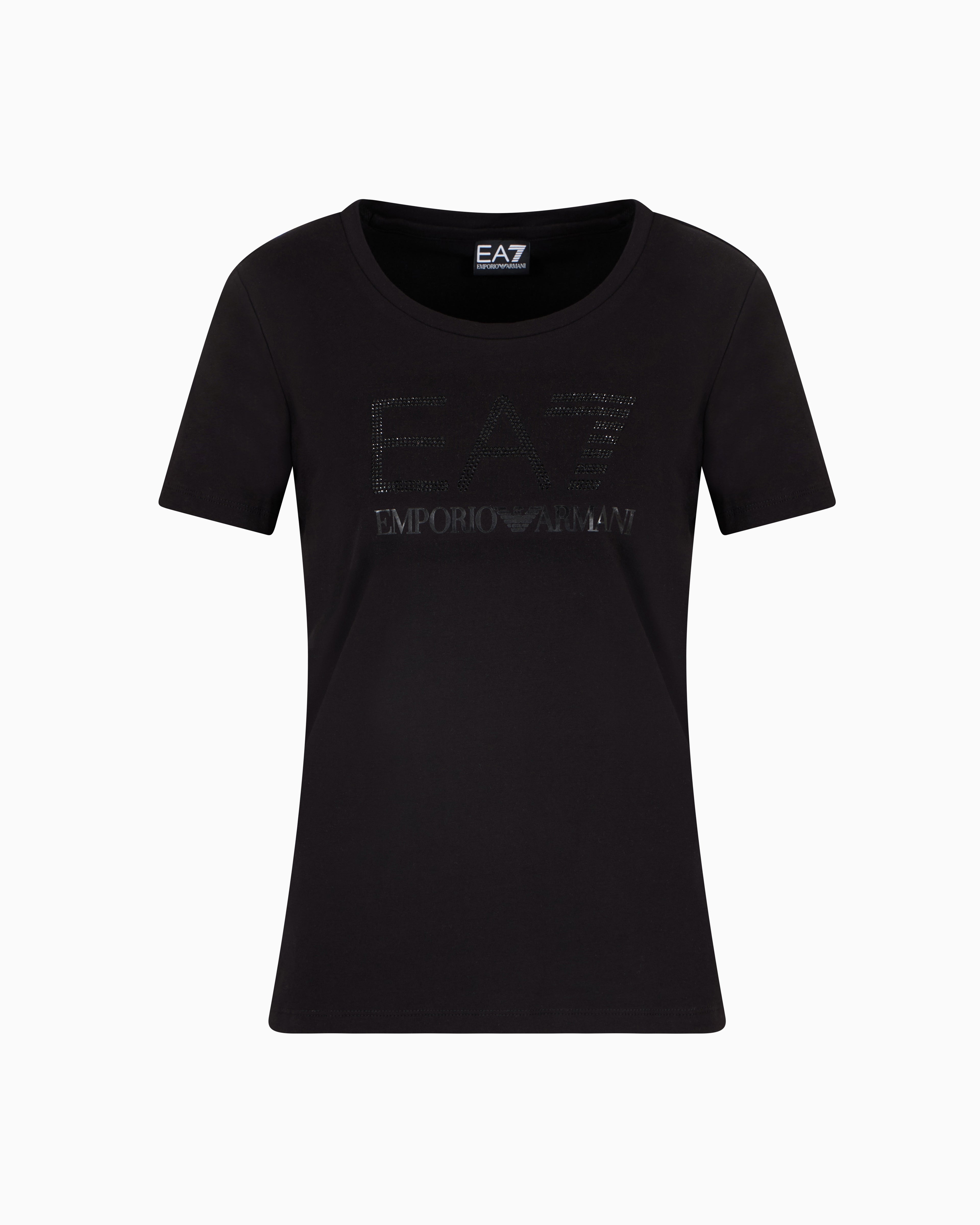 EA7 Logo Series stretch cotton-jersey T-shirt