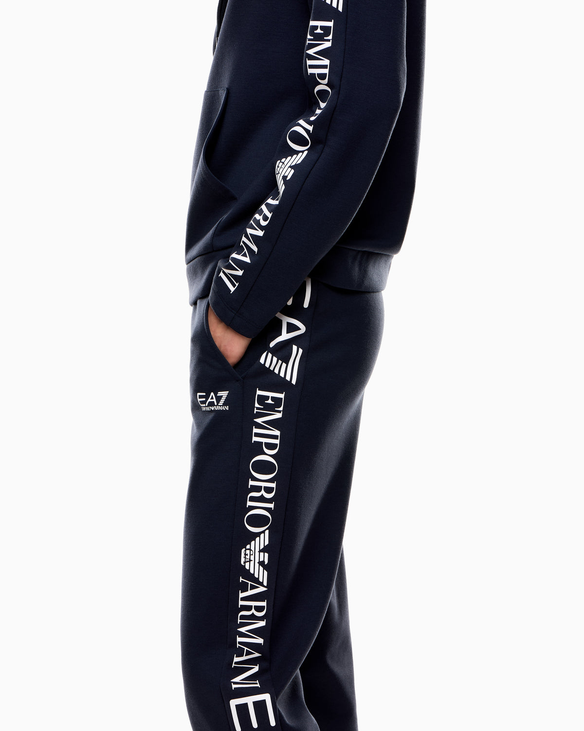 EA7 Logo suit in jersey with hoodie and jogger pants Tracksuit