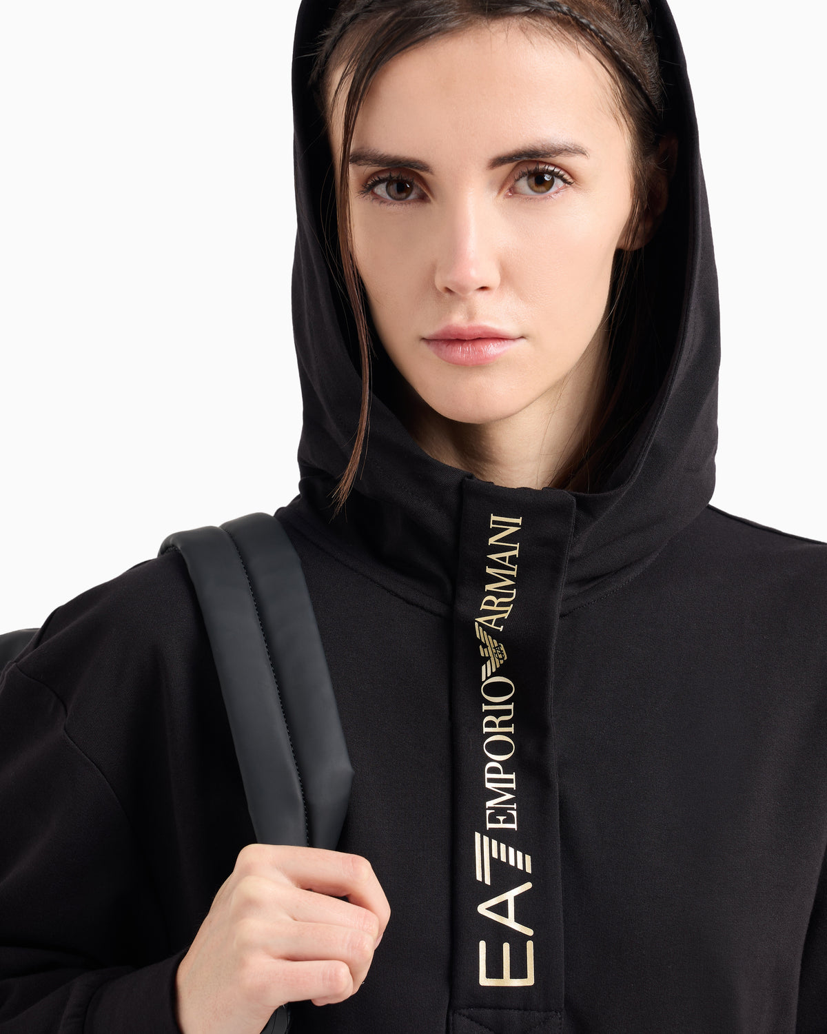 EA7 Stretch cotton jersey hooded tracksuit