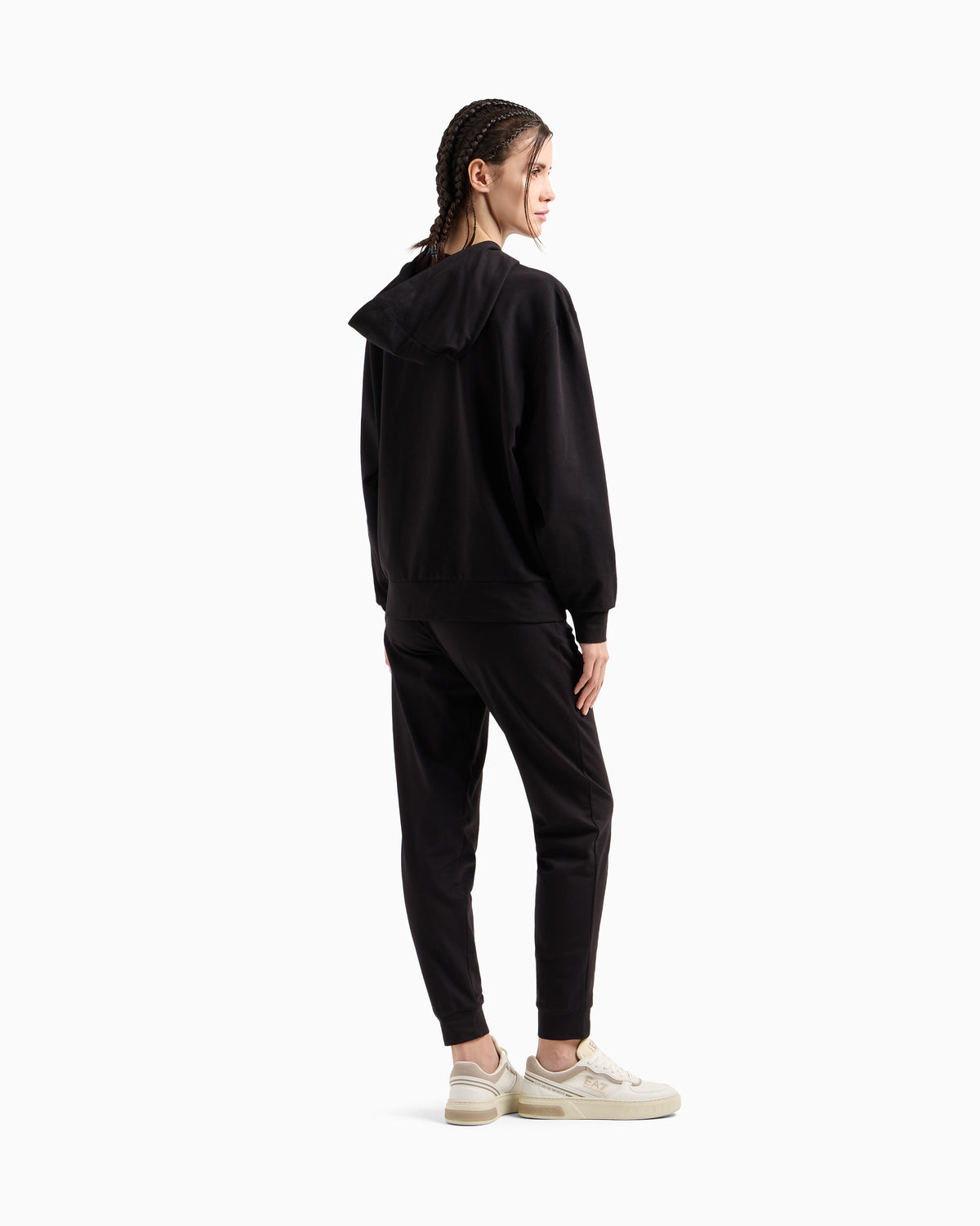 EA7 Stretch cotton jersey hooded tracksuit