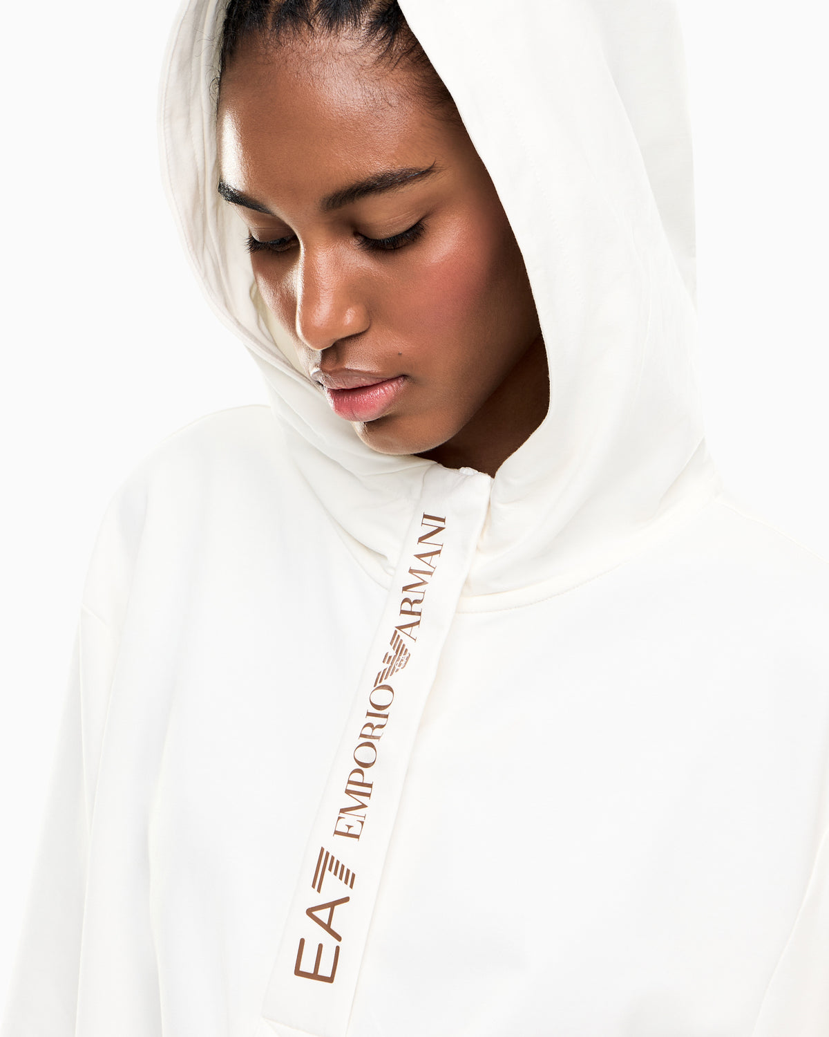 EA7 Stretch cotton jersey hooded tracksuit