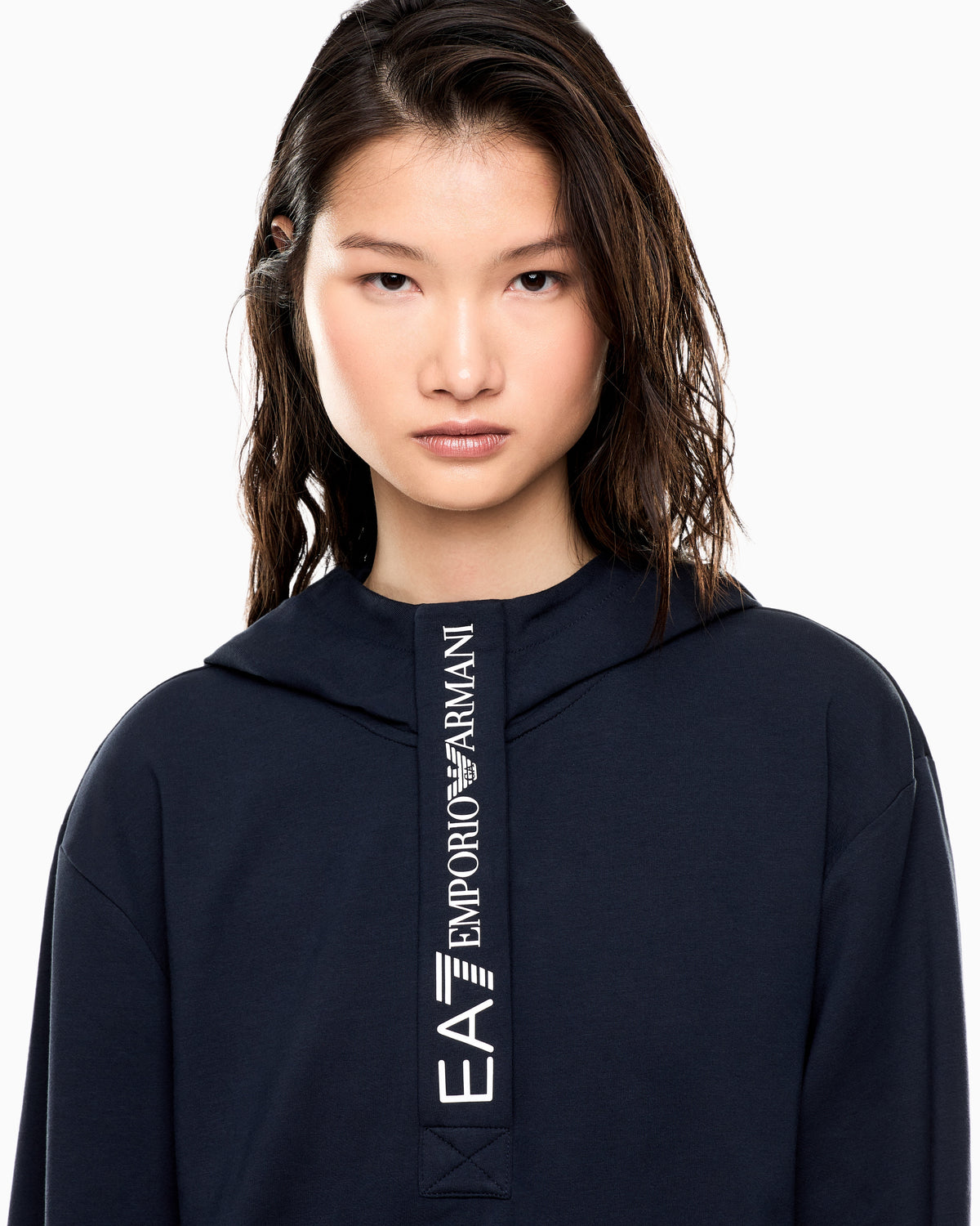 EA7 Stretch cotton jersey hooded tracksuit