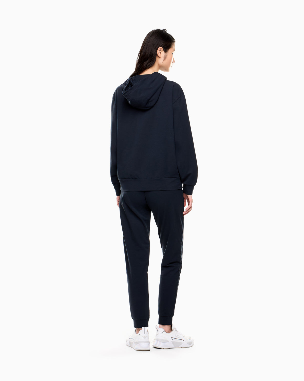 EA7 Stretch cotton jersey hooded tracksuit