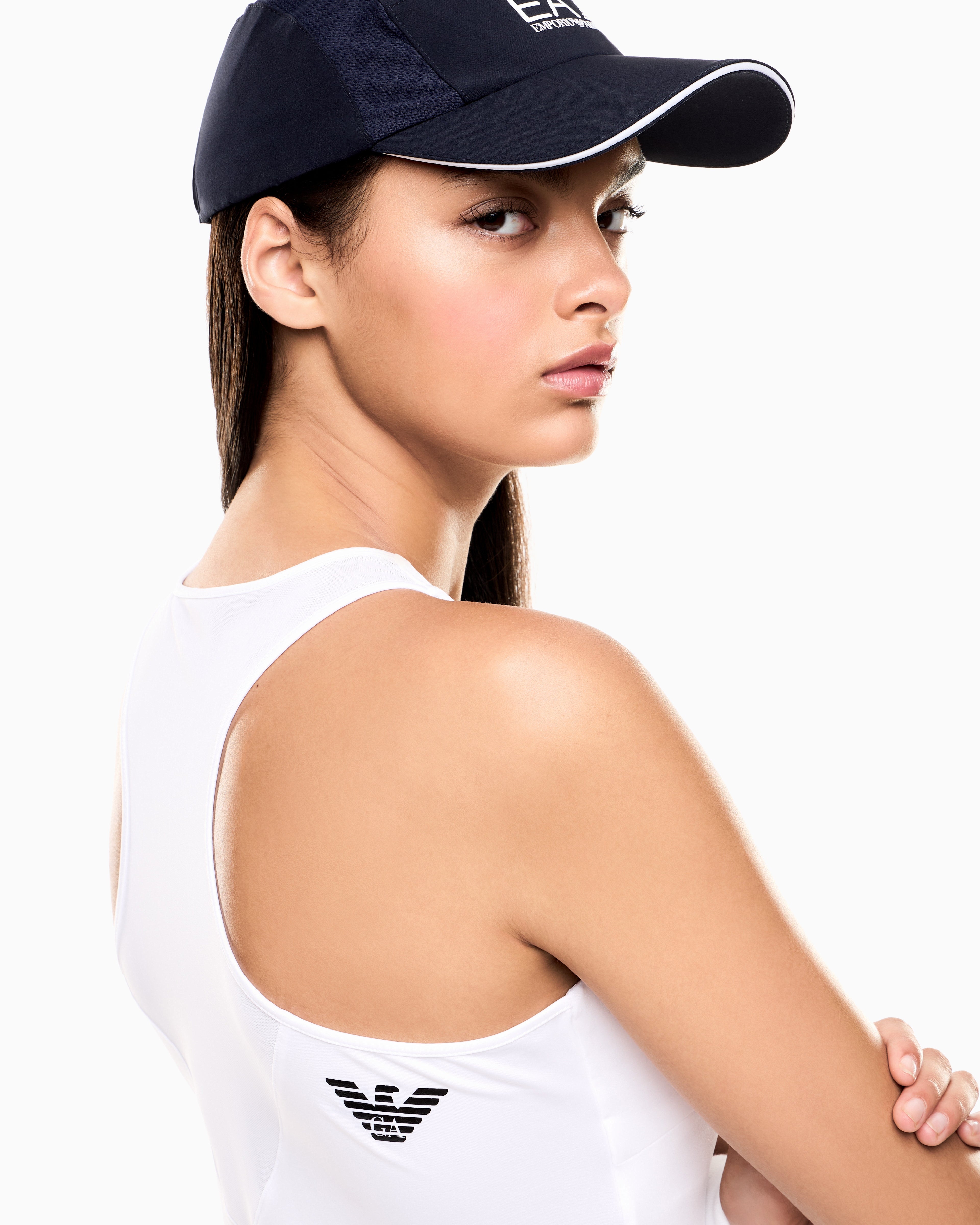 EA7 Ventus dress with mesh back and matching shorts Tennis Pro