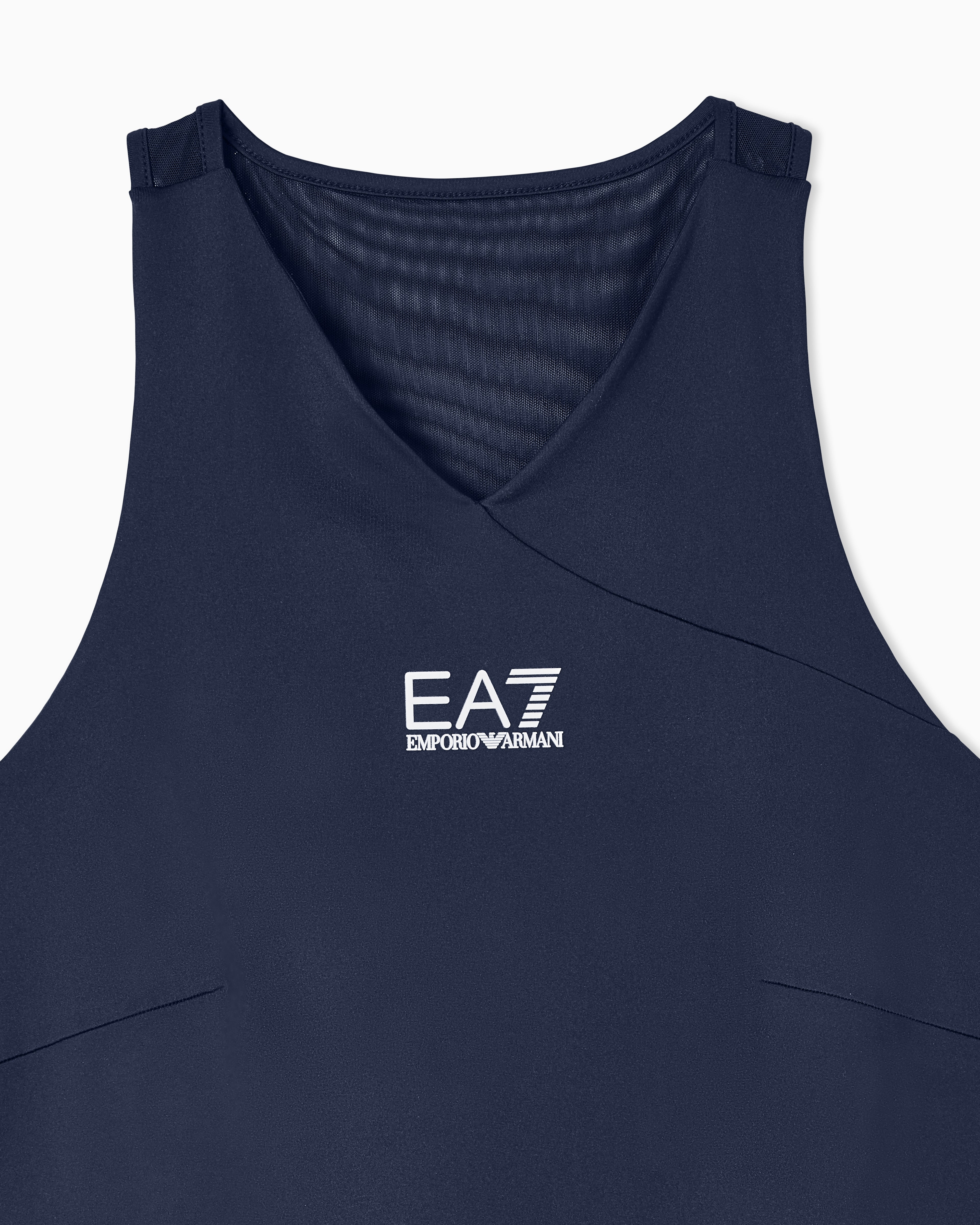 EA7 Ventus dress with mesh back and matching shorts Tennis Pro