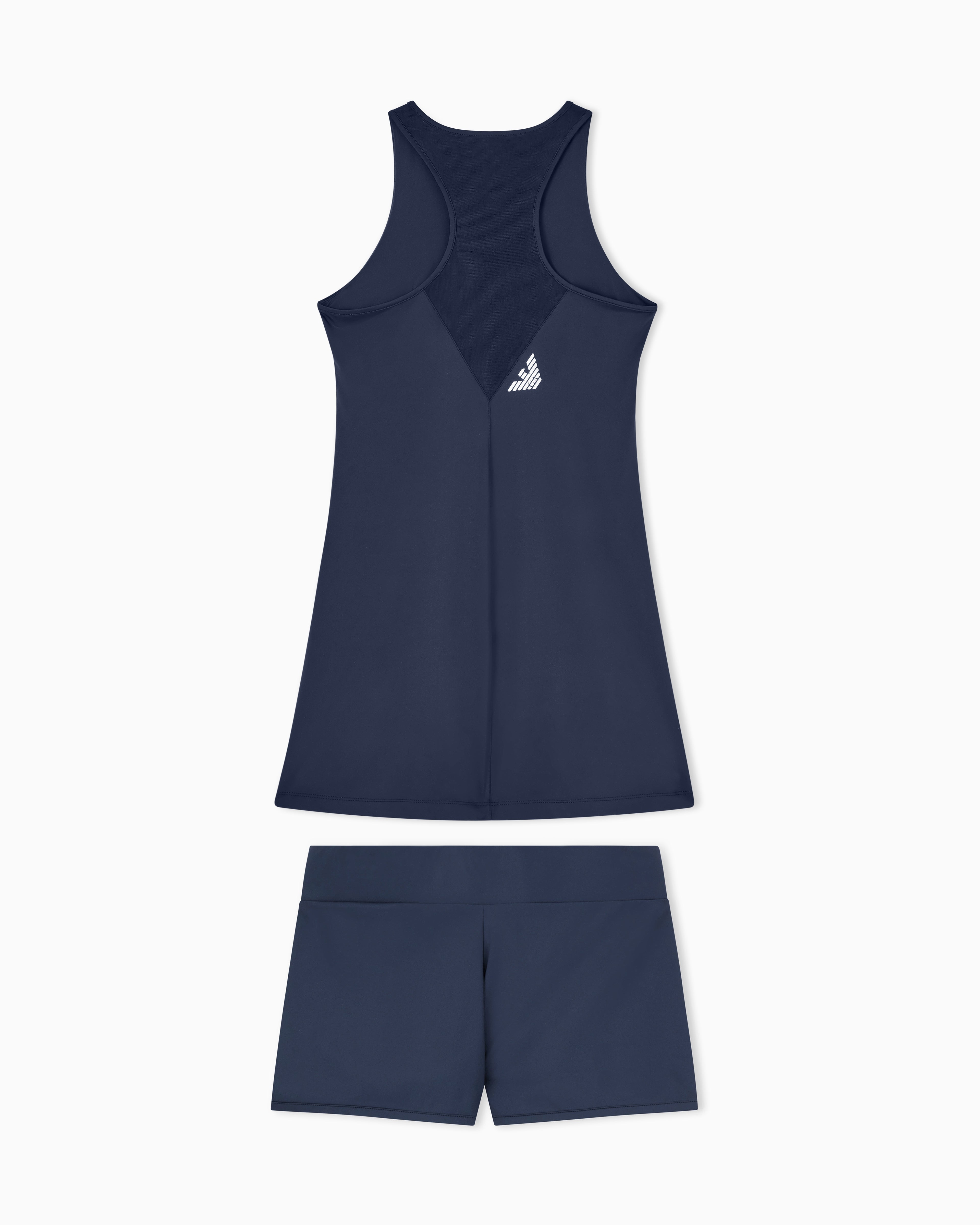 EA7 Ventus dress with mesh back and matching shorts Tennis Pro