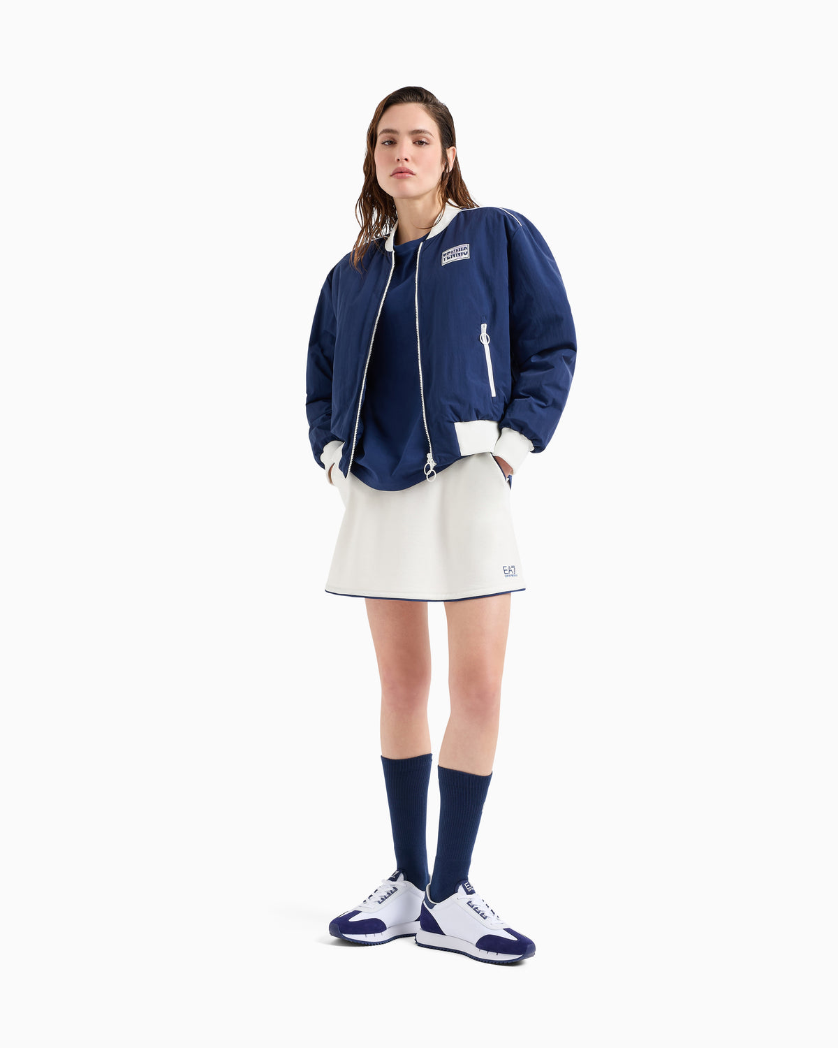 EA7 Tennis Club stretch-nylon bomber jacket