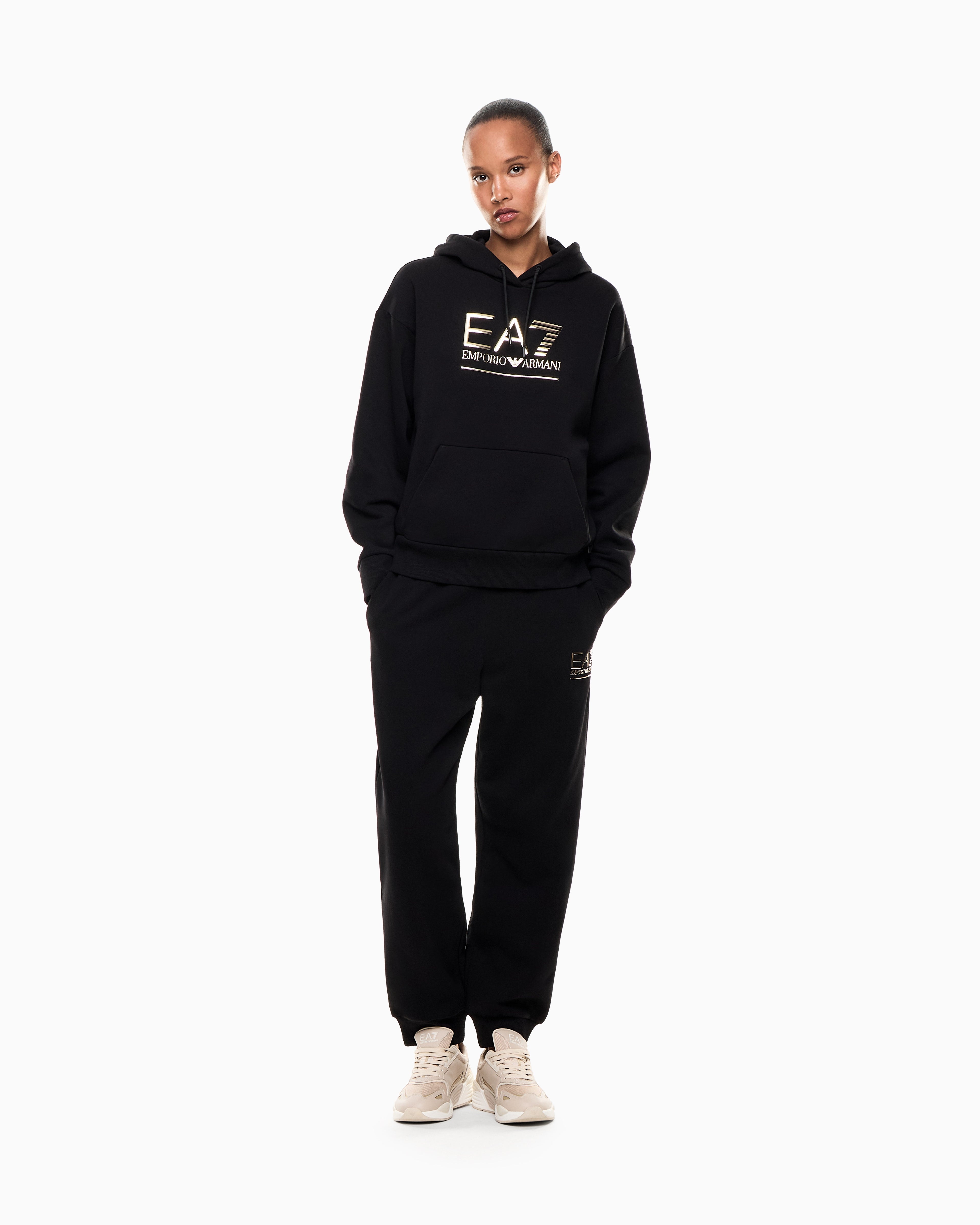 EA7 Visibility cotton-blend joggers