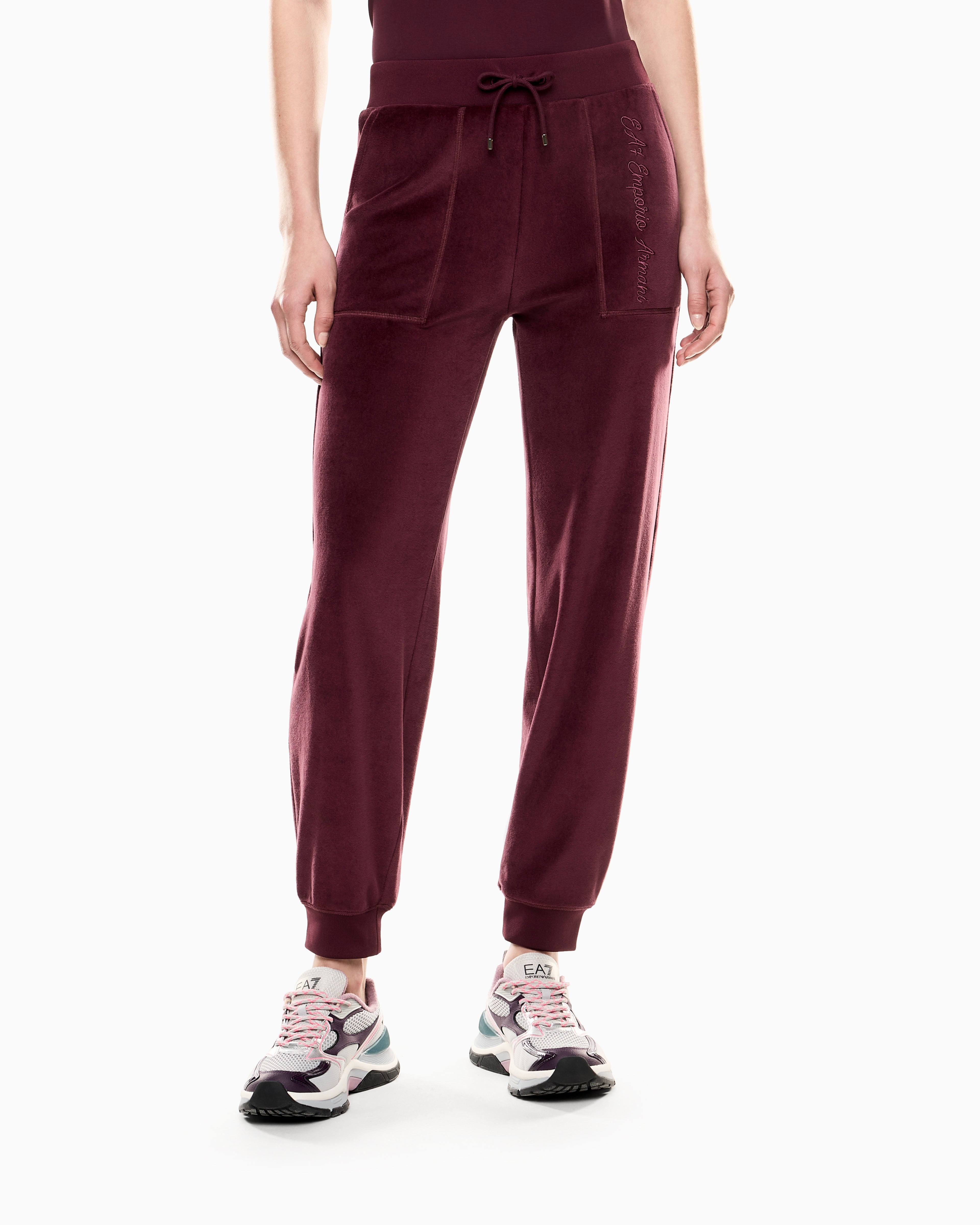 EA7 Athletic Velour stretch chenille joggers