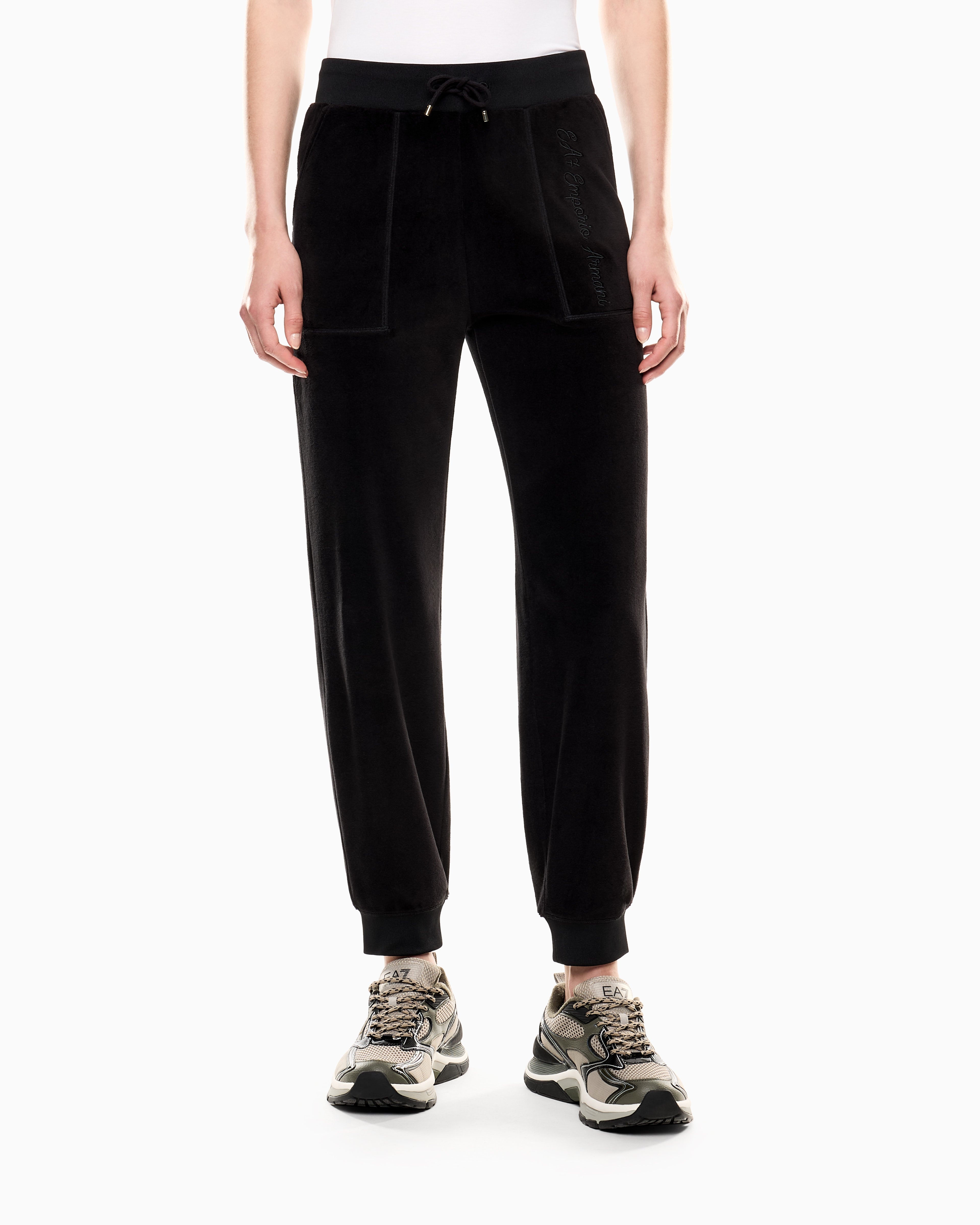 EA7 Athletic Velour stretch chenille joggers