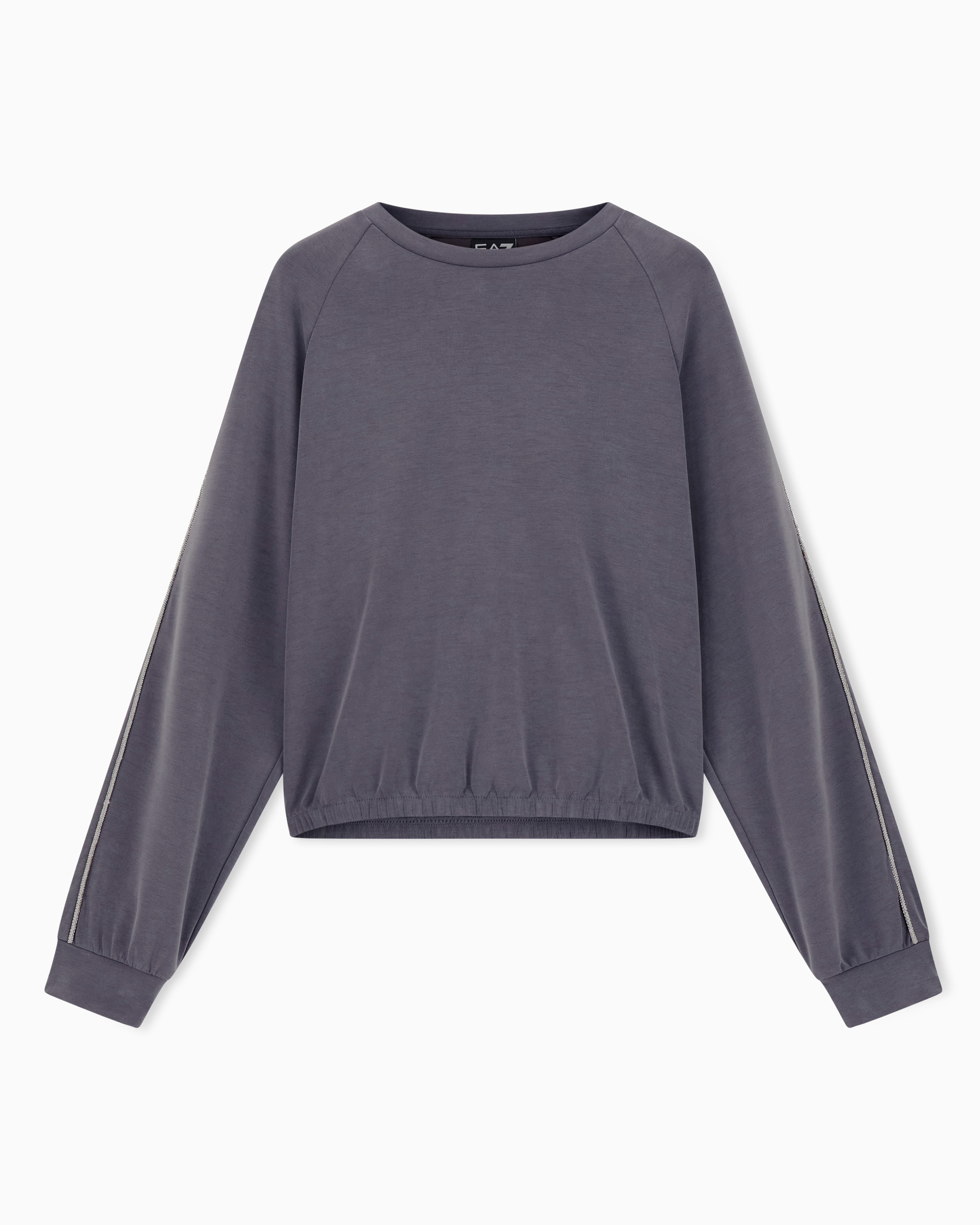 EA7 Precious crew-neck sweatshirt in stretch modal interlock