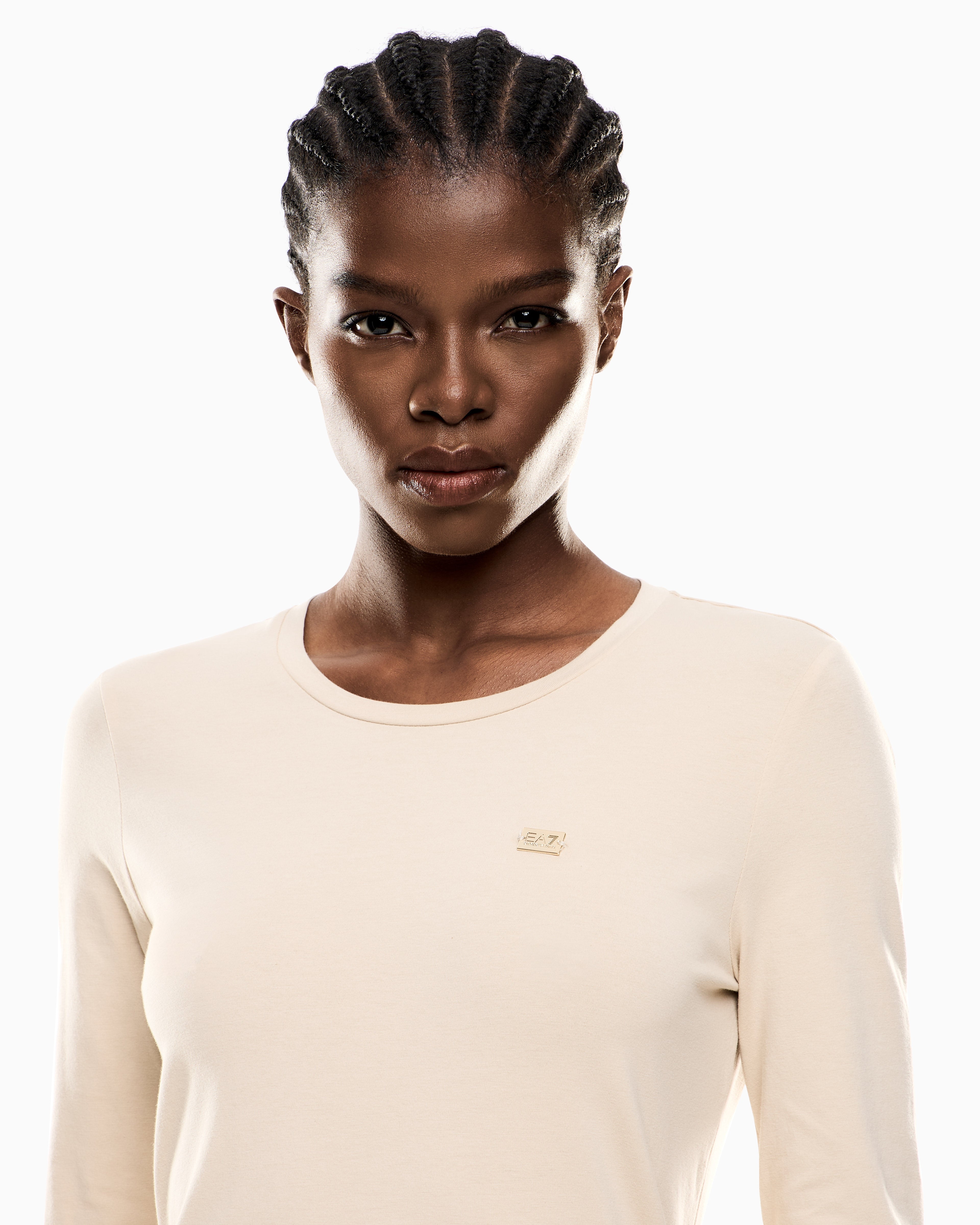 EA7 Core Lady stretch-jersey, long-sleeved T-shirt