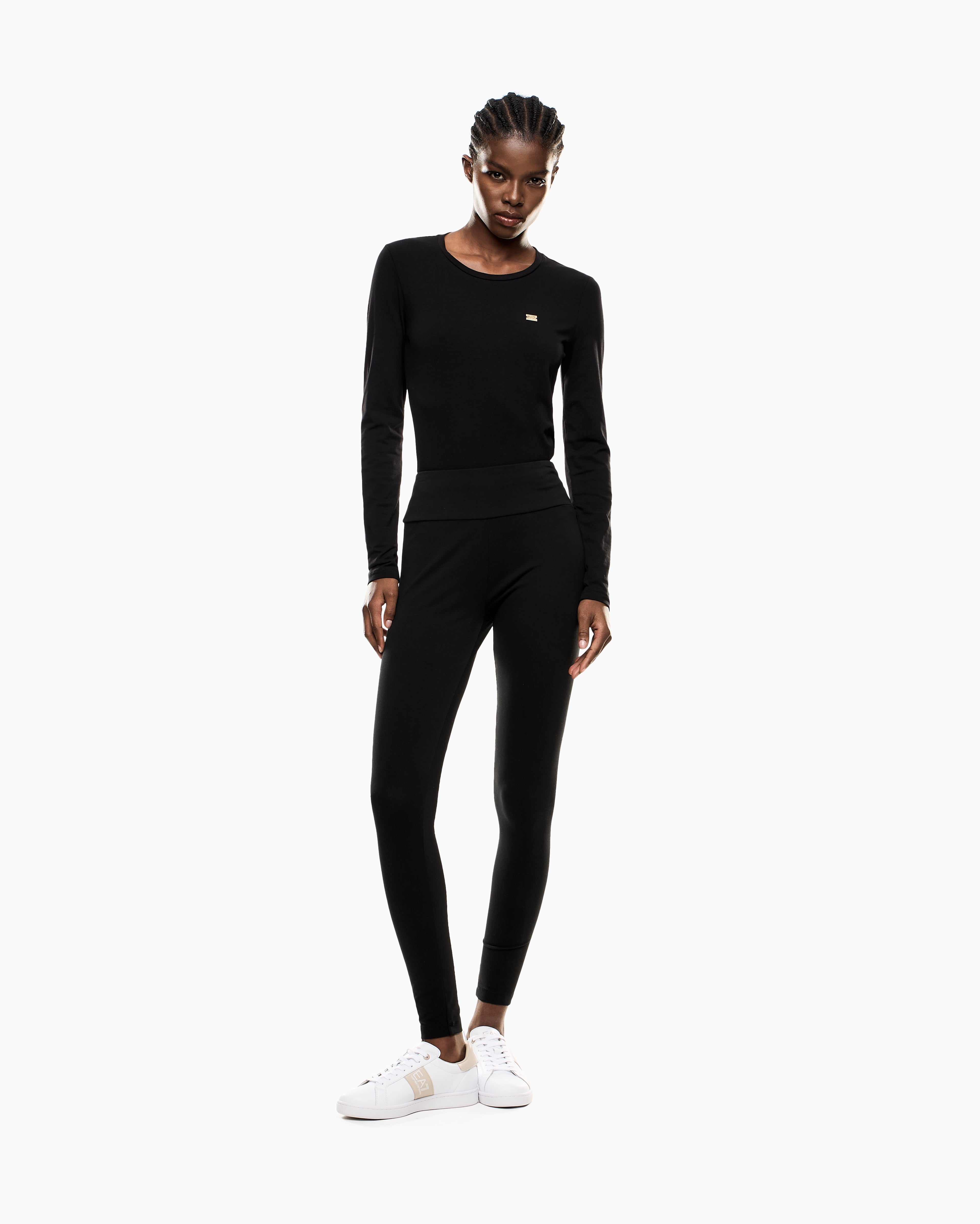 EA7 Core Lady stretch-jersey, long-sleeved T-shirt