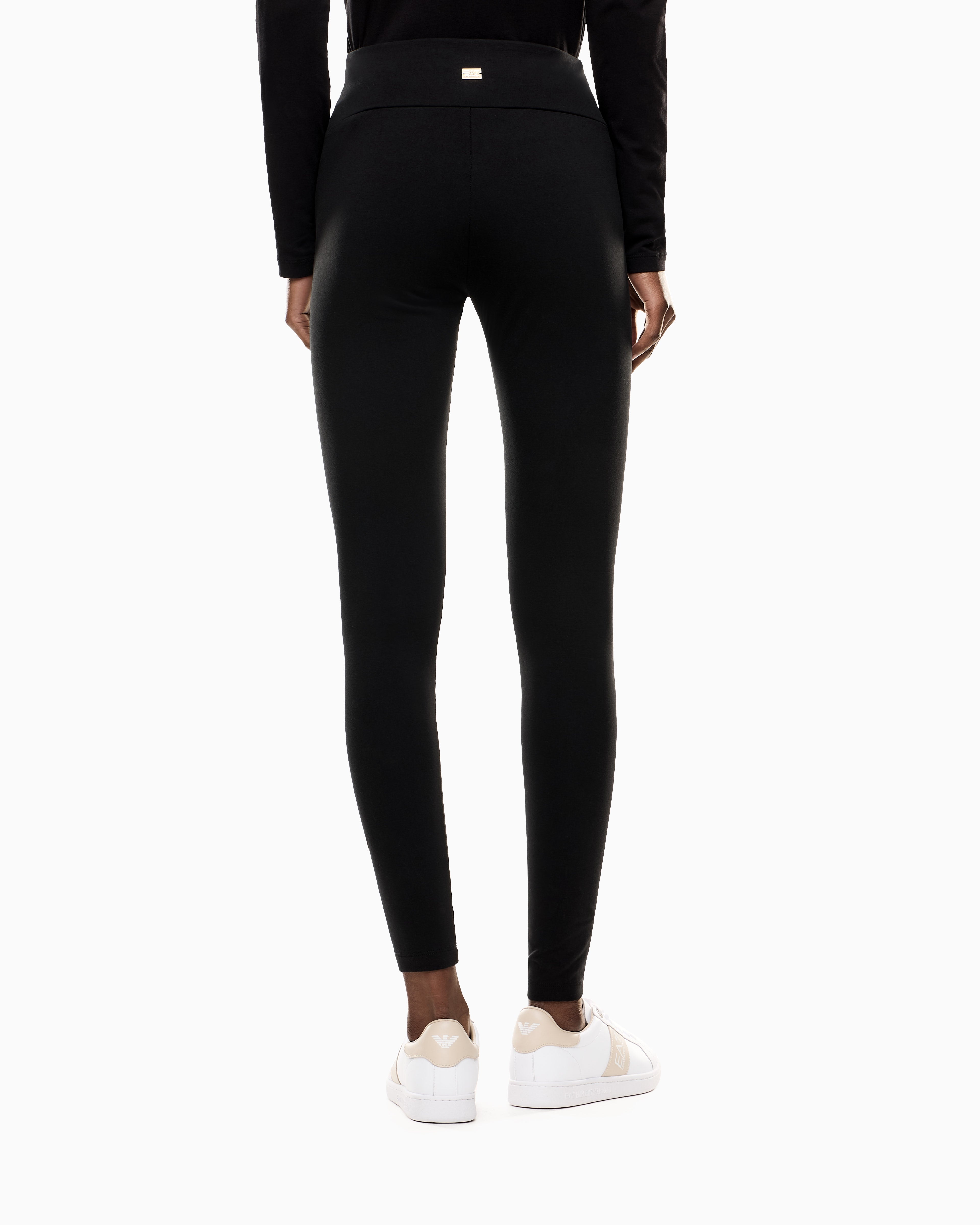 EA7 Core Lady stretch cotton jersey leggings