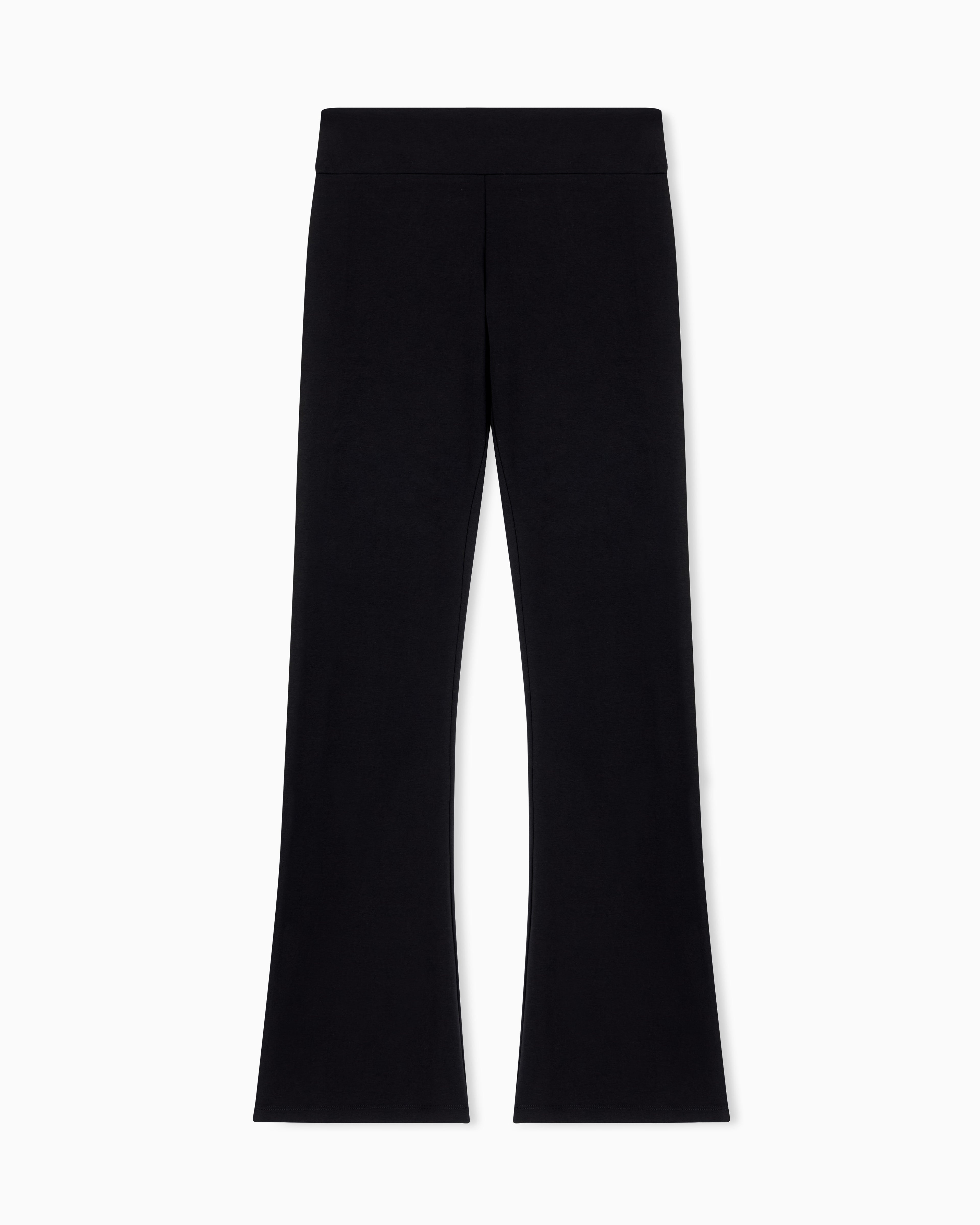 EA7 Core Lady stretch-cotton jersey bootcut leggings