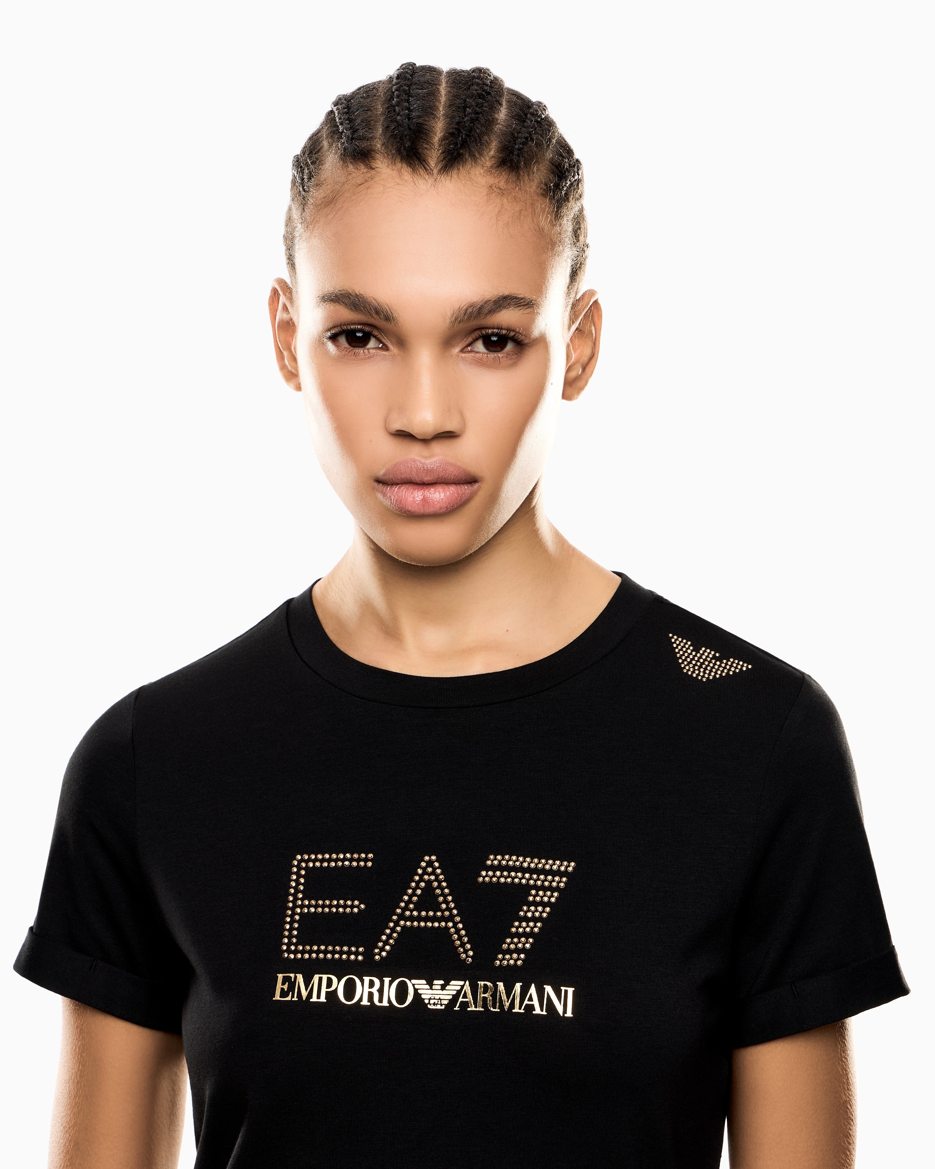 EA7 Evolution stretch-cotton and modal-blend jersey dress