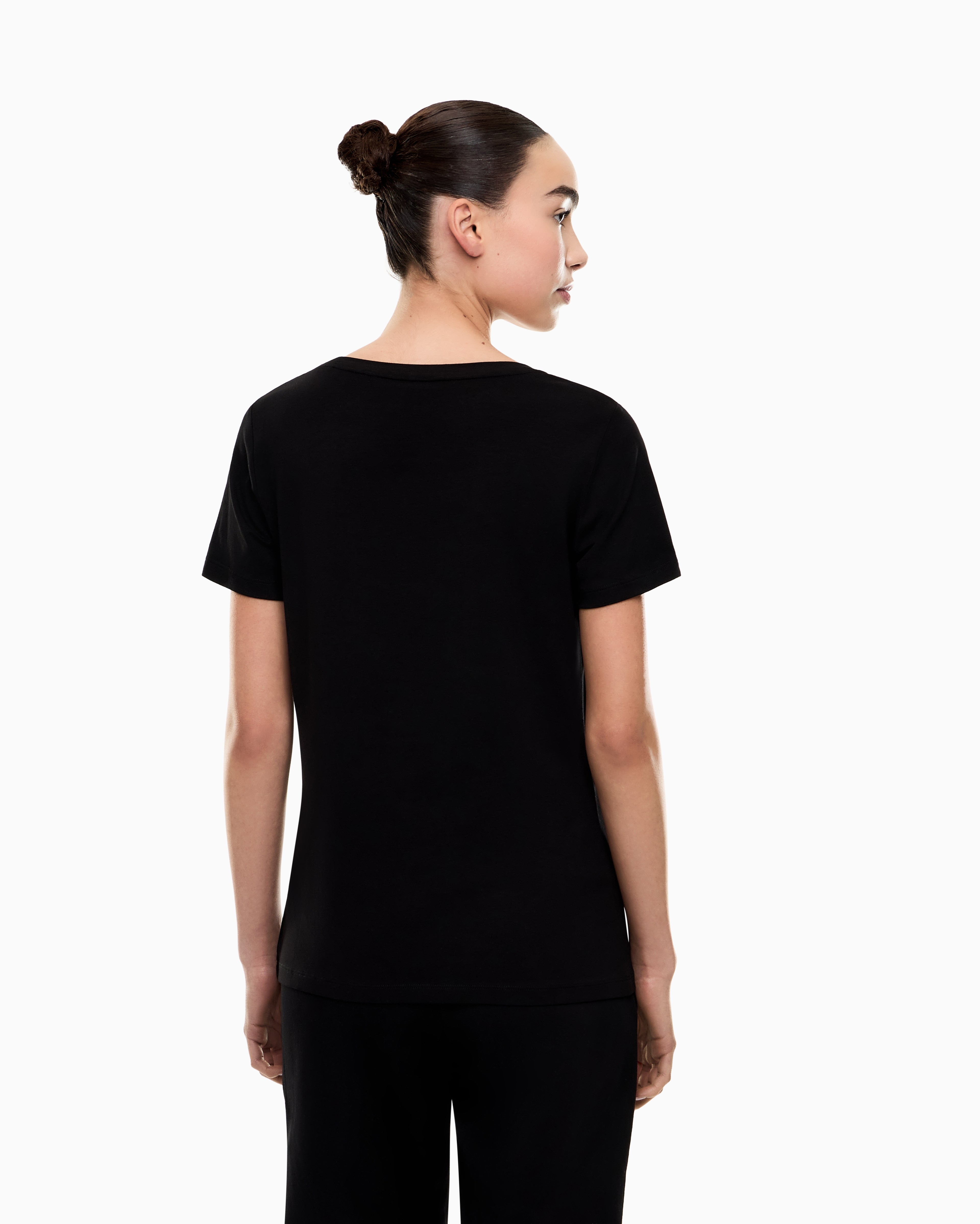 EA7 Logo Series stretch-jersey T-shirt