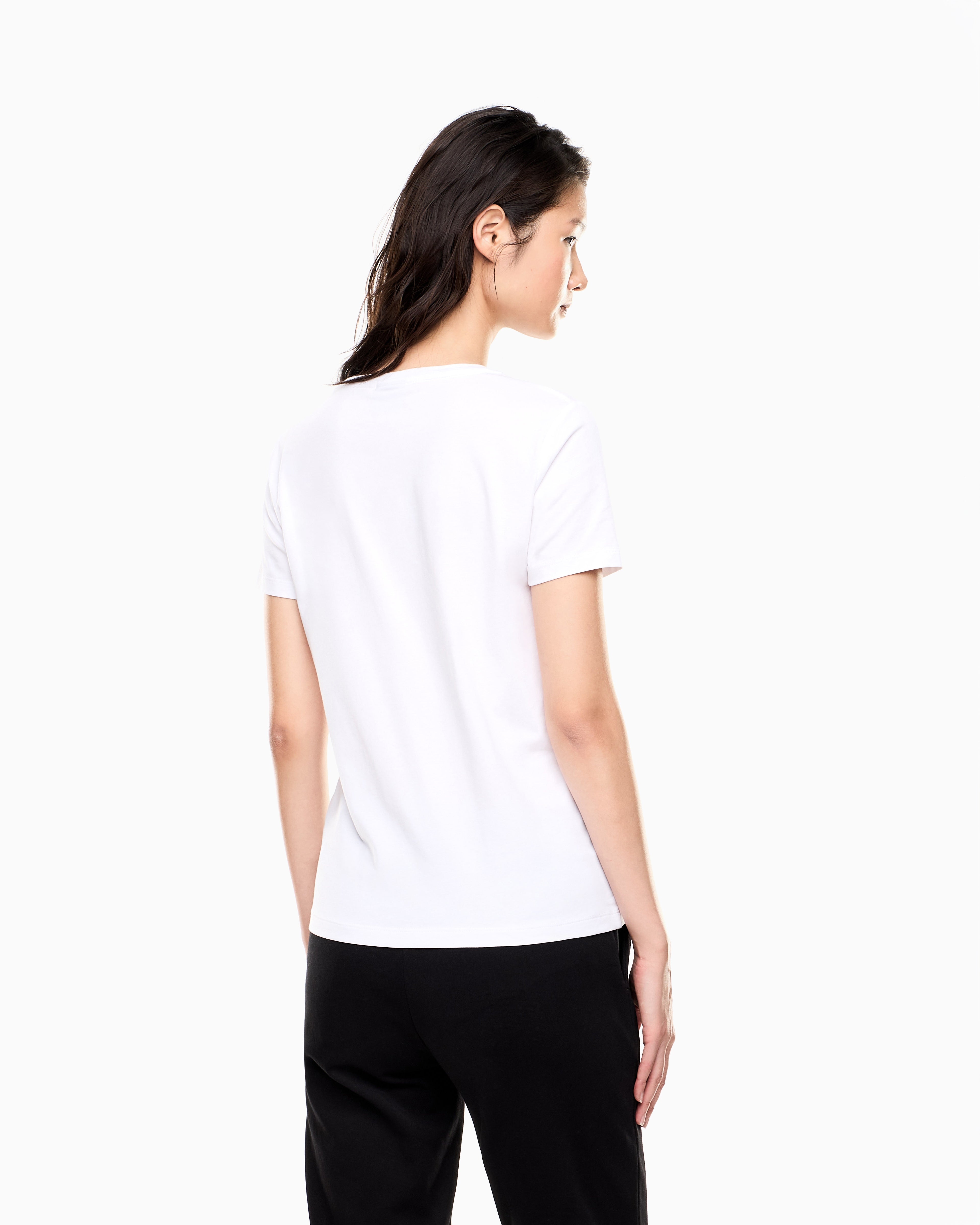 EA7 Logo Series stretch-jersey T-shirt